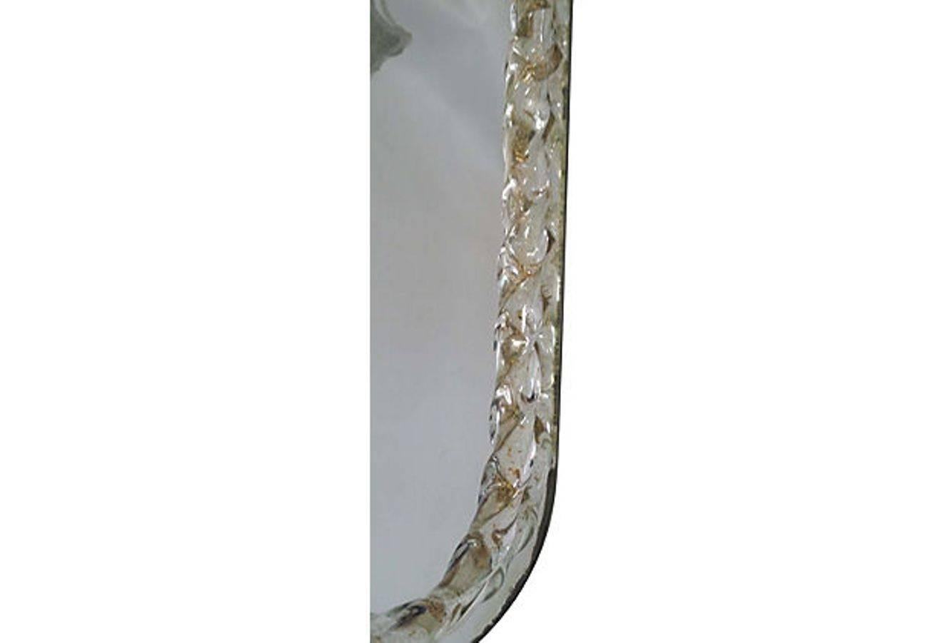 Murano Glass Etched Venetian Twisted Rope Tray by Ercole Barovier In Excellent Condition In West Palm Beach, FL