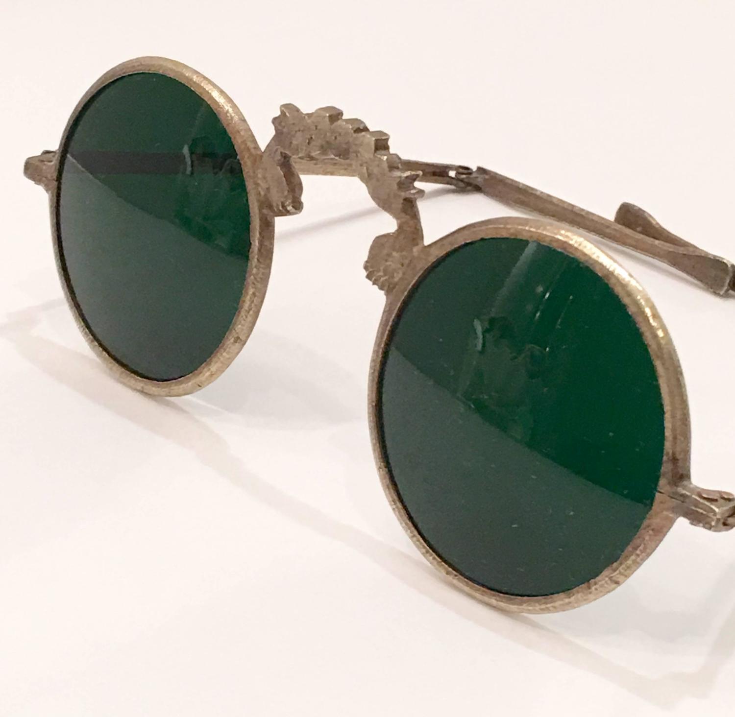 19th Century Chinese Brass Steampunk Folding Sunglasses at 1stdibs