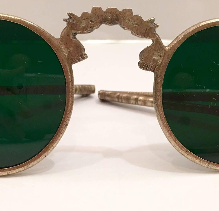 19th Century Chinese Brass Steampunk Folding Sunglasses at 1stdibs