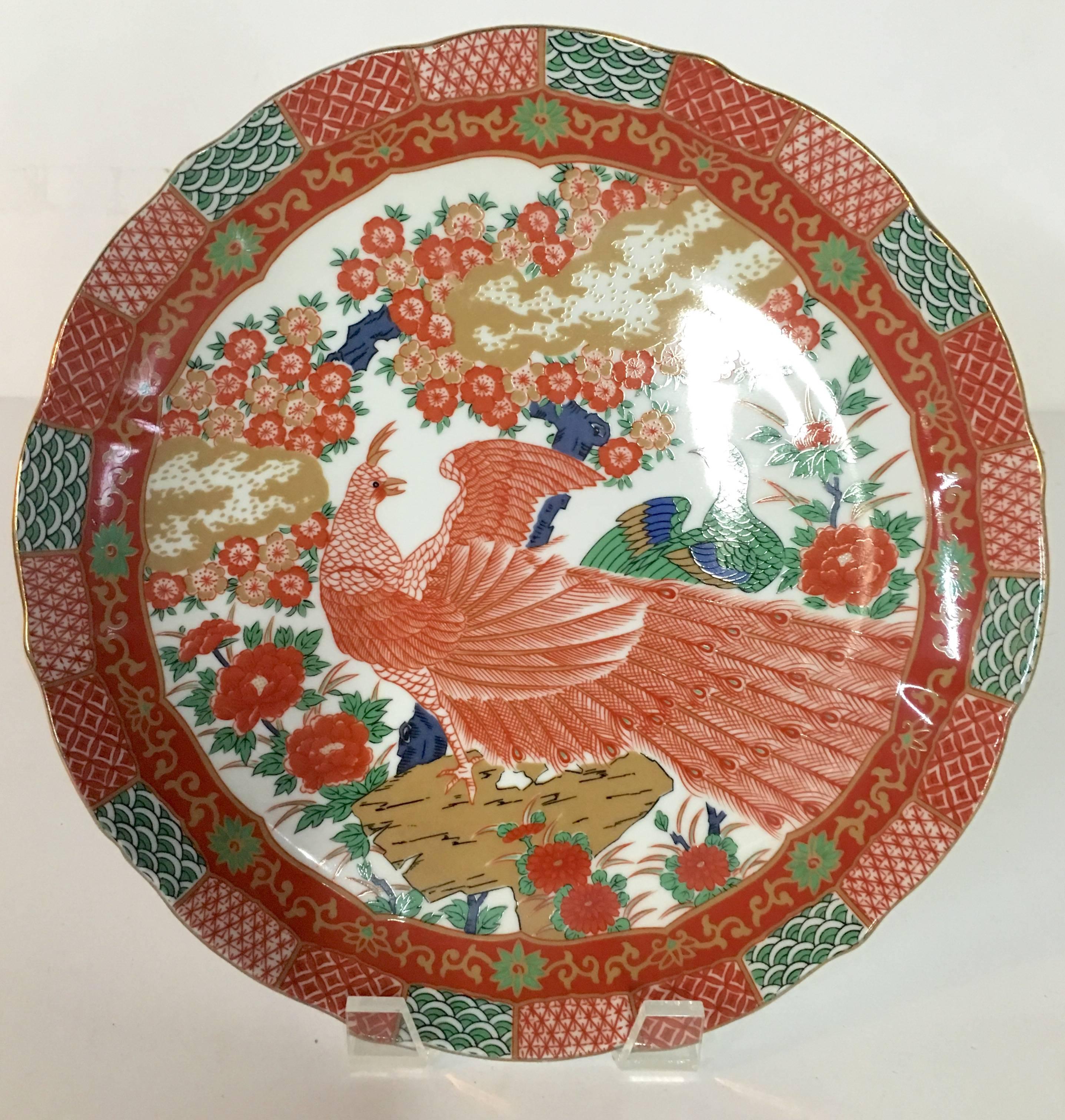 japanese peacock plate