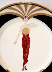 Erte Art Deco Motif Collectors Plate Le Soleil Ebony