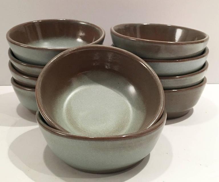 American Mid-Century Modern Frankoma Pottery Dinnerware Set of 29