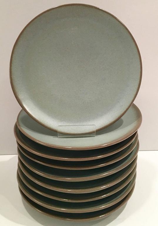 Mid-Century Modern Frankoma Pottery Dinnerware Set of 29 In Excellent Condition In West Palm Beach, FL