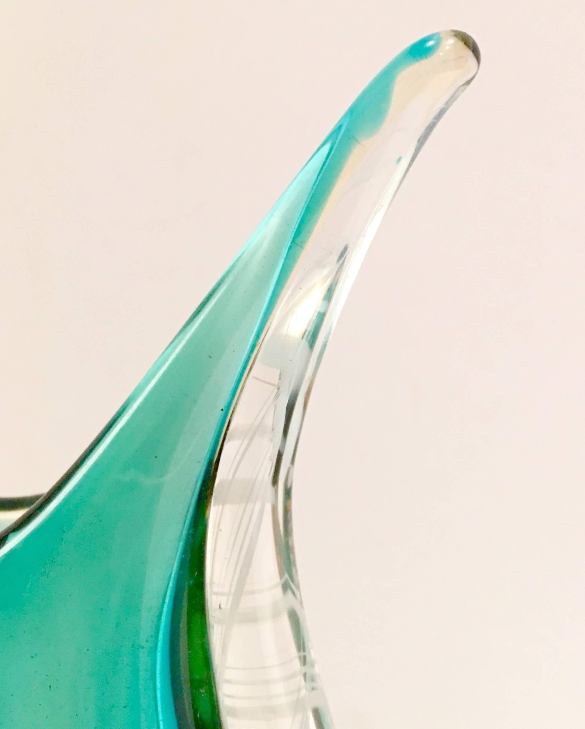 Italian Murano Glass Organic Modern Sommerso Four Layer Vase 1