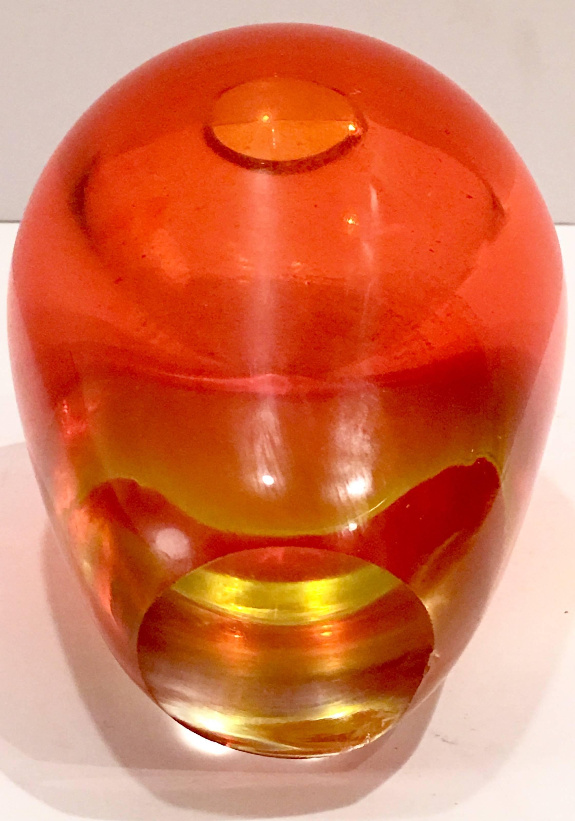 Italian Murano Glass Sommerso Bud Vase In Excellent Condition In West Palm Beach, FL