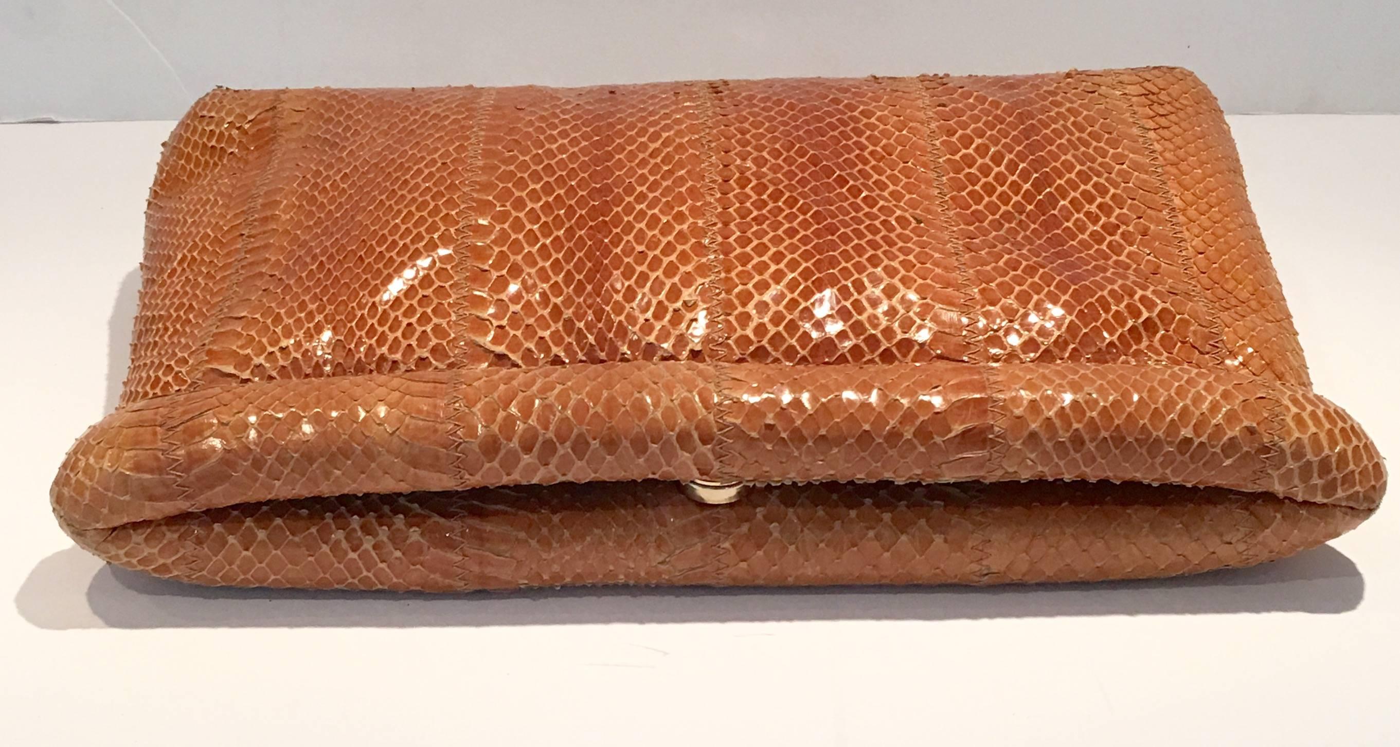 Spanish Vintage Snakeskin Envelope Clutch by Susan Gail