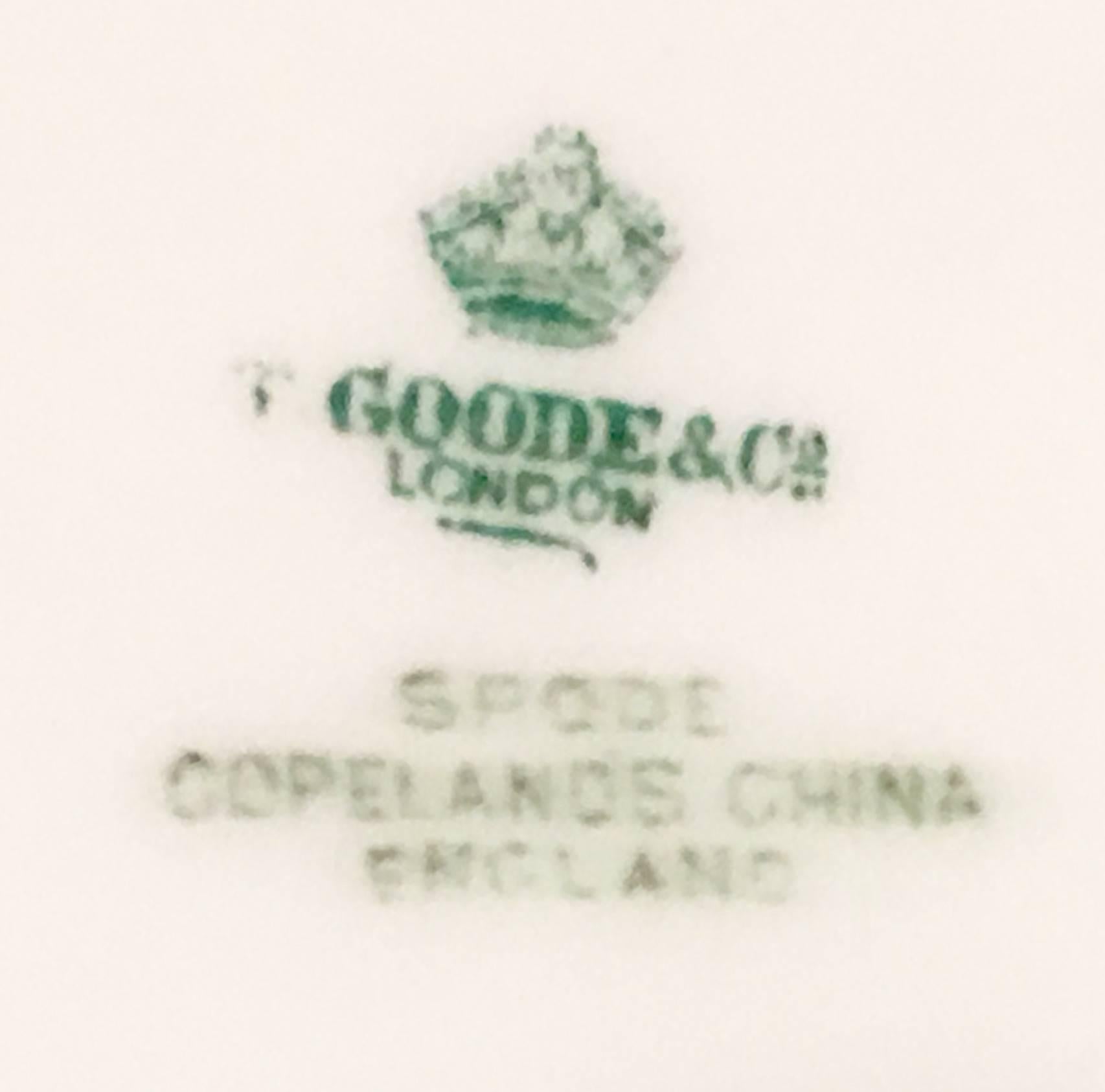 20th Century 60'S English Spode Bone China Large Oval Serving Platter, Lowestoft