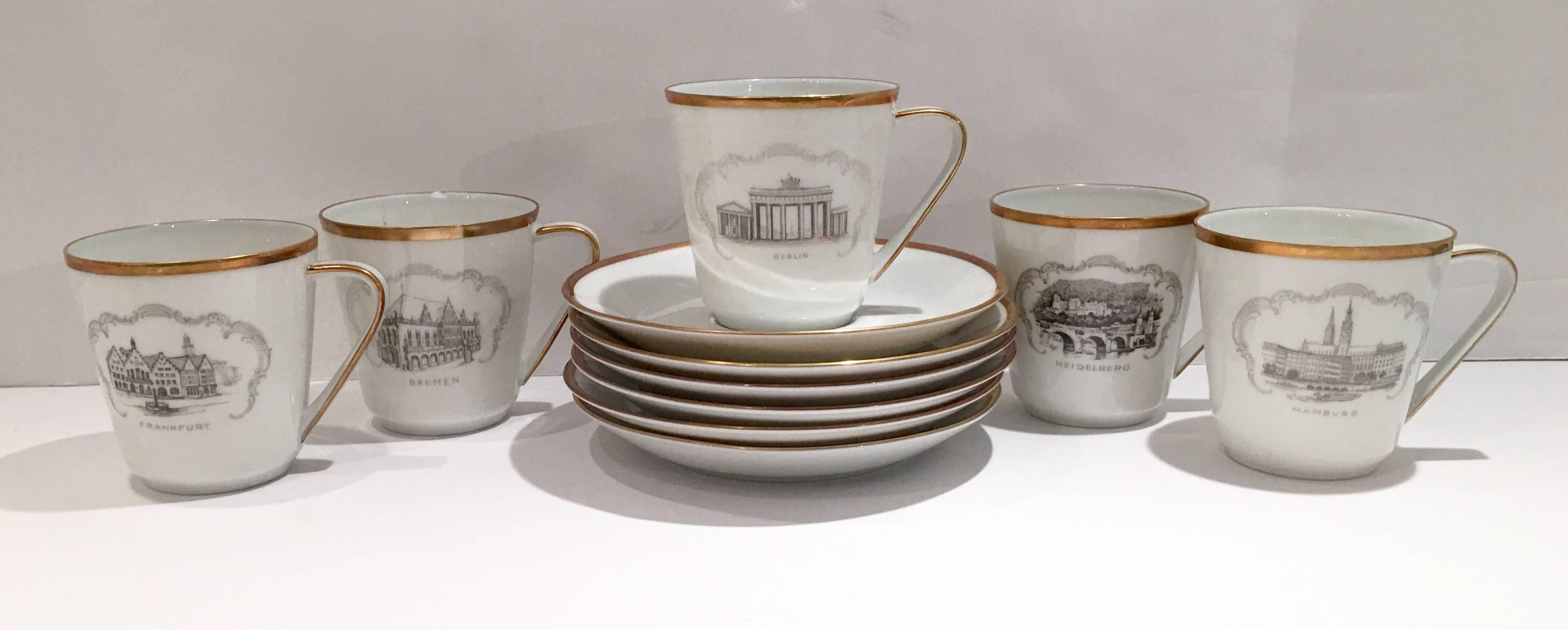 Art Deco Hapag-Lloyd Porcelain Ship Line Dessert and Coffee 33-Piece Set 1