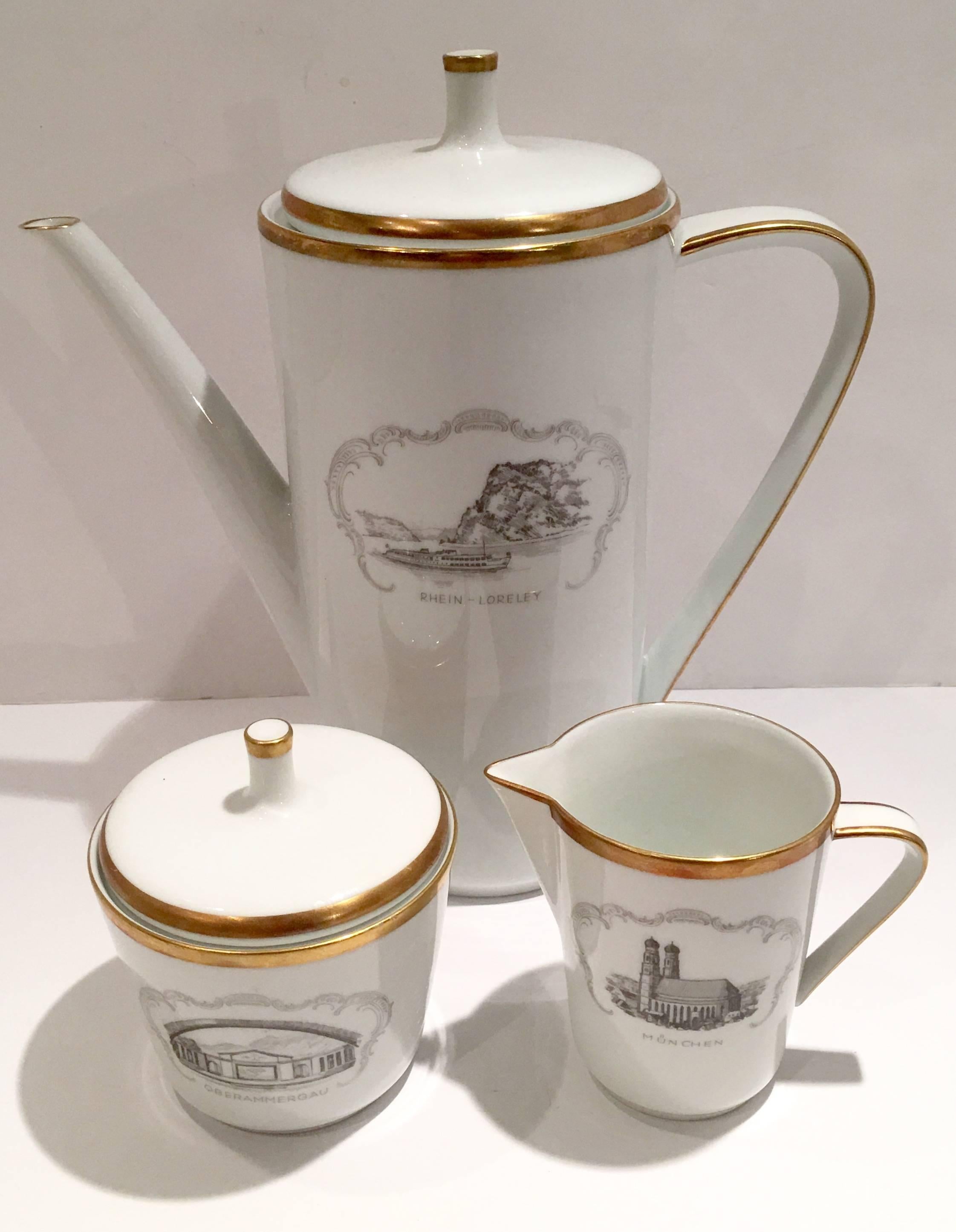 Art Deco Hapag-Lloyd Porcelain Ship Line Dessert and Coffee 33-Piece Set 2