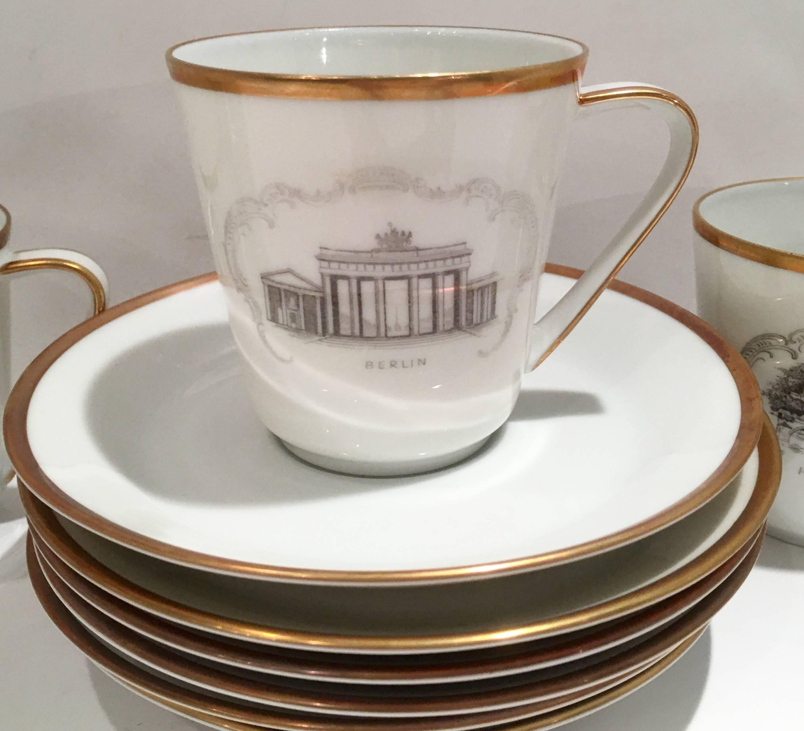 Art Deco Hapag-Lloyd Porzellan-Schiff Line Dessert- und Kaffee-Set 33-teilig 2