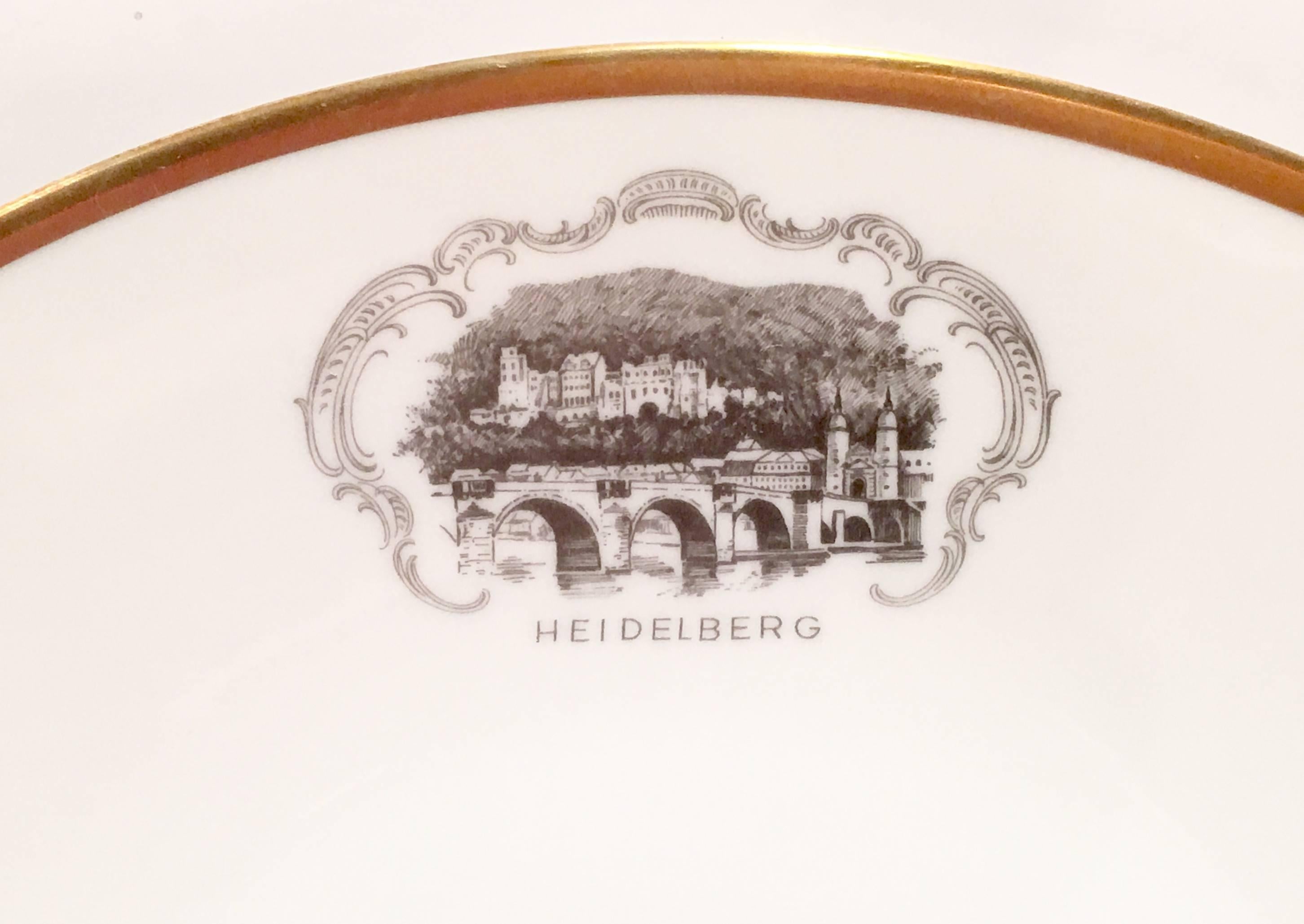 Gold Plate Art Deco Hapag-Lloyd Porcelain Ship Line Dessert and Coffee 33-Piece Set
