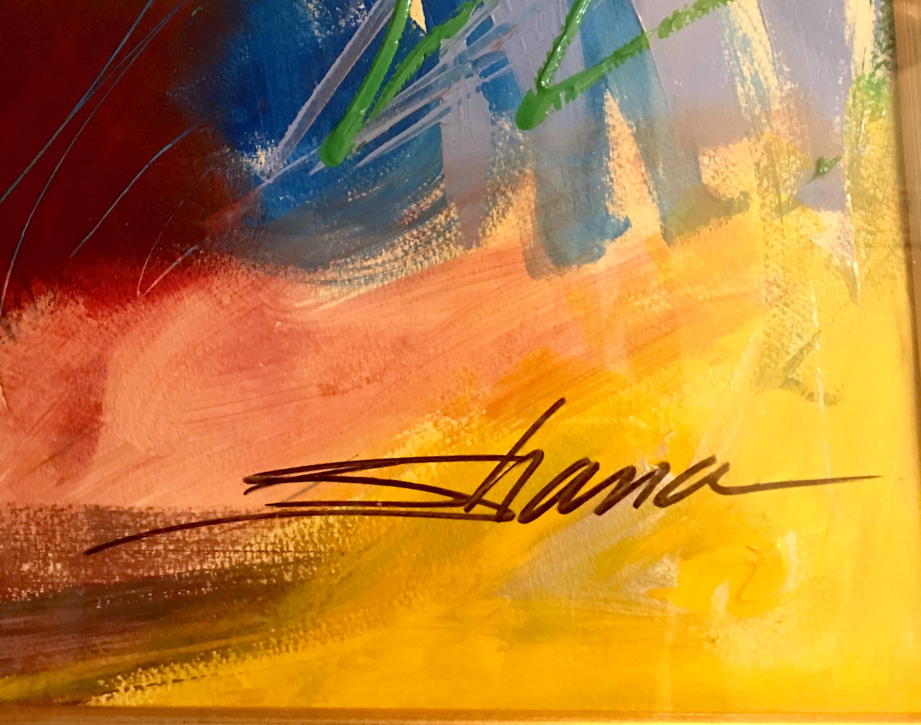 Ebonized Original Abstract Mixed-Media Painting by Shana Dominguez-Signed