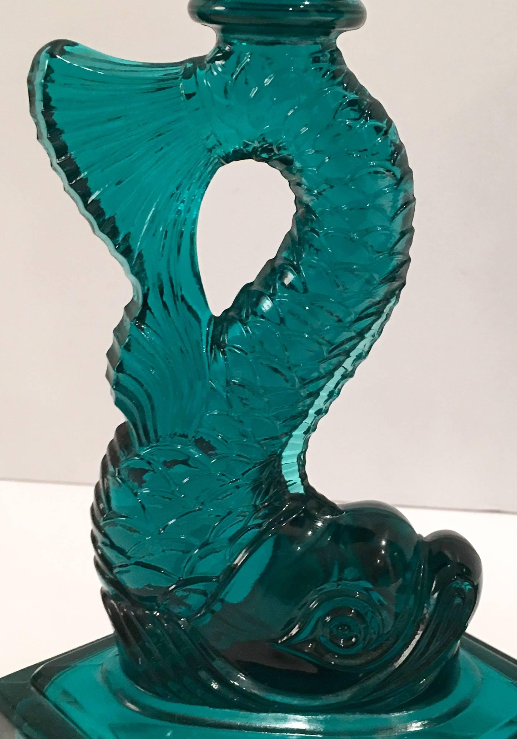 glass fish candle holder