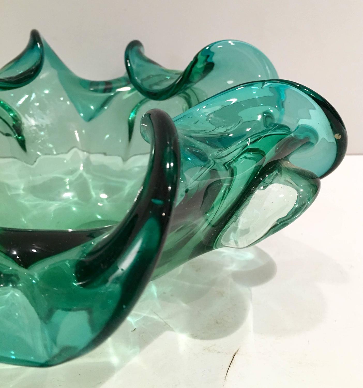 1950s Pair of Italian Murano Glass Bowls For Sale at 1stdibs