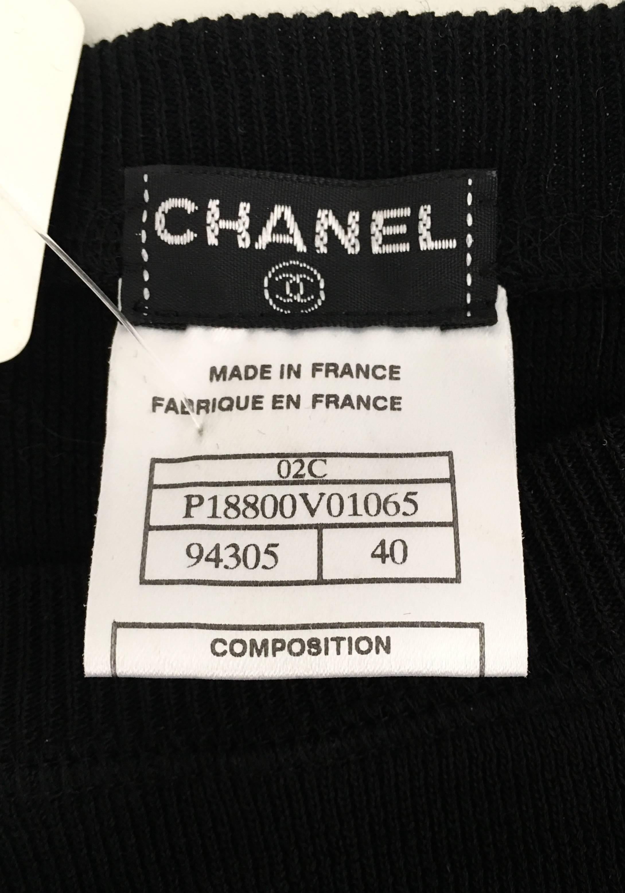 Contemporary Chanel Cotton Blend & Quilted Detail NWT Pullover Sz. 40