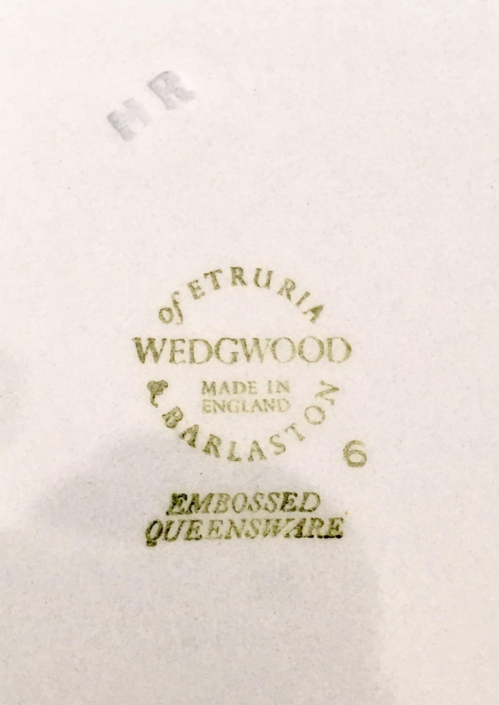 1950s Wedgwood England Embossed Queens-Ware, Set of 36 1