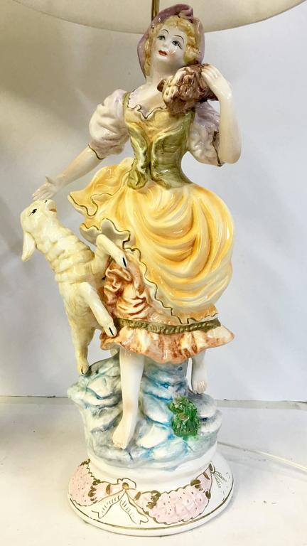 capodimonte lamps boy and girl