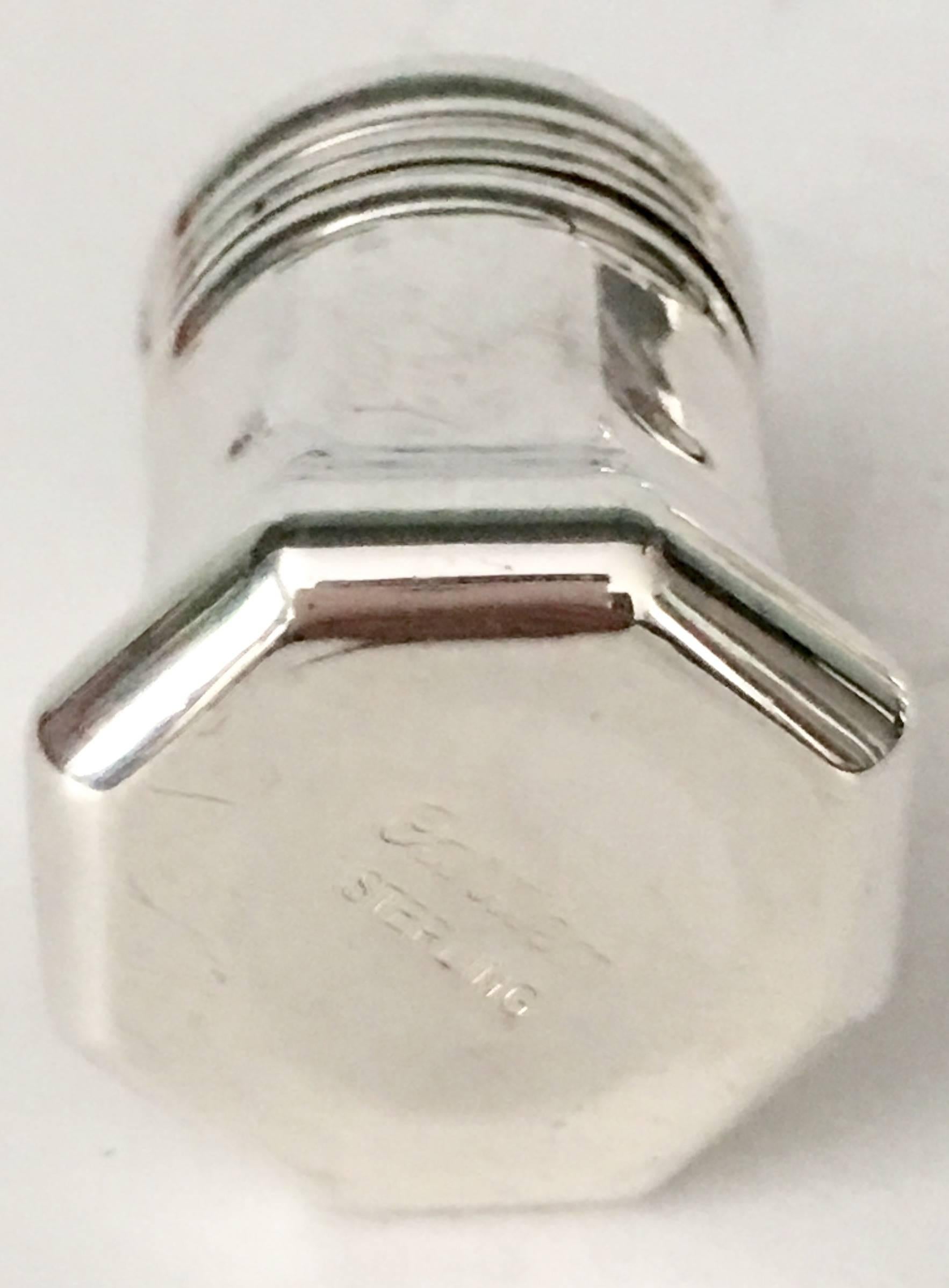 Cartier Sterling Salt and Pepper Shakers, Set of Four In Excellent Condition In West Palm Beach, FL
