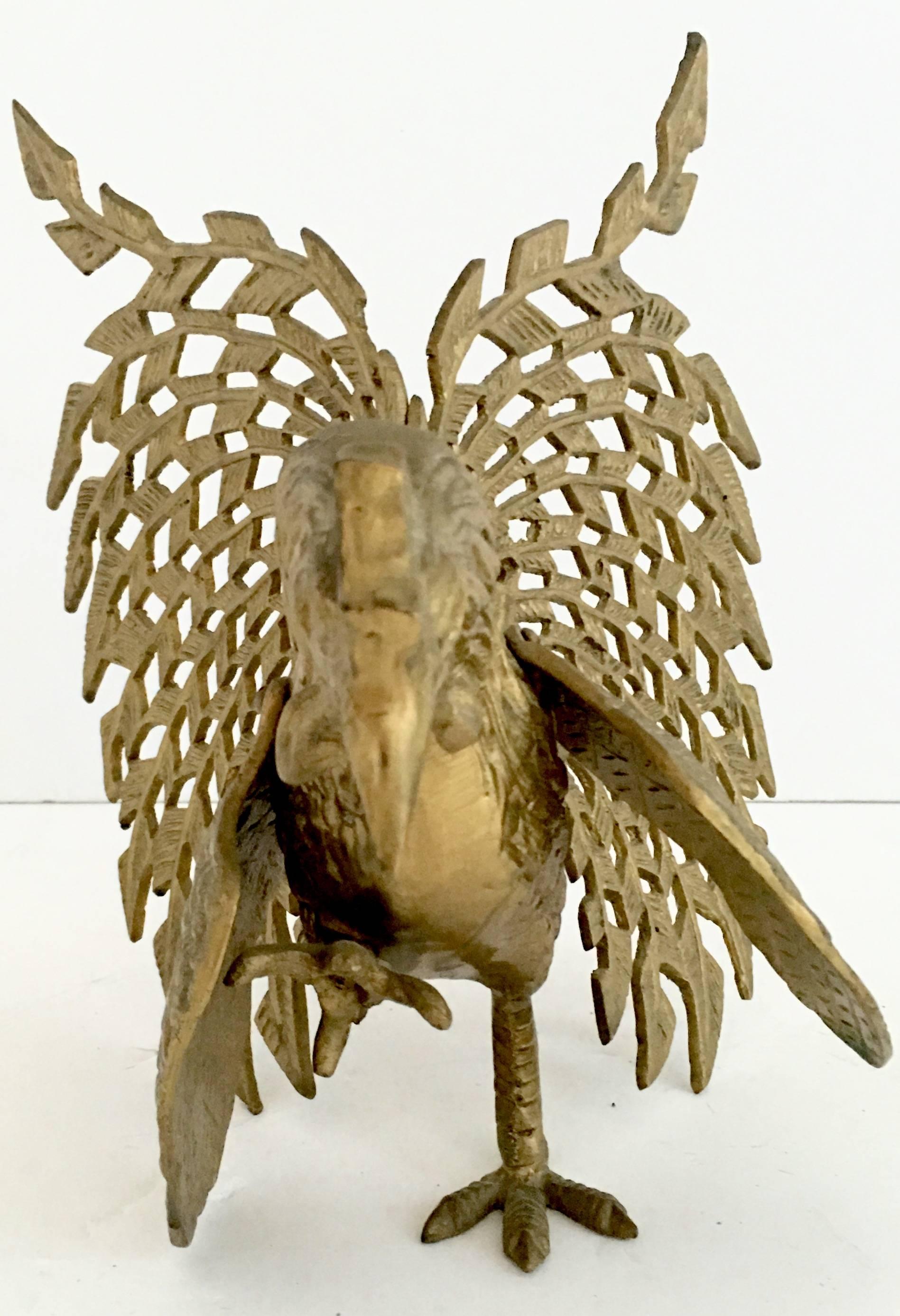 brass fighting roosters