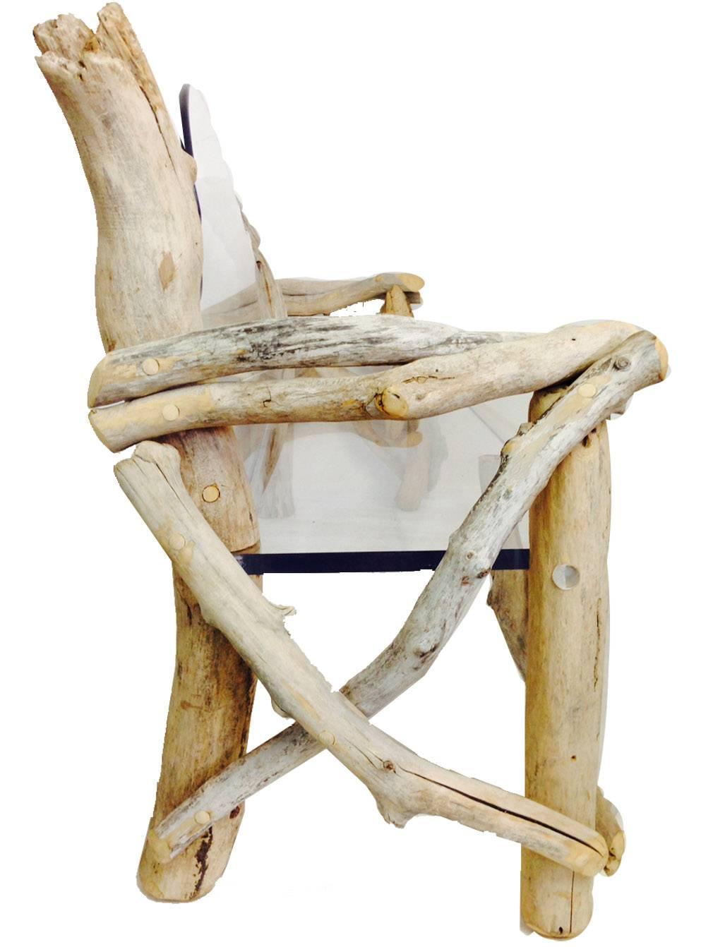 21st Century Modern meets Baroque on this incredible one of a kind American Made vintage driftwood and 1