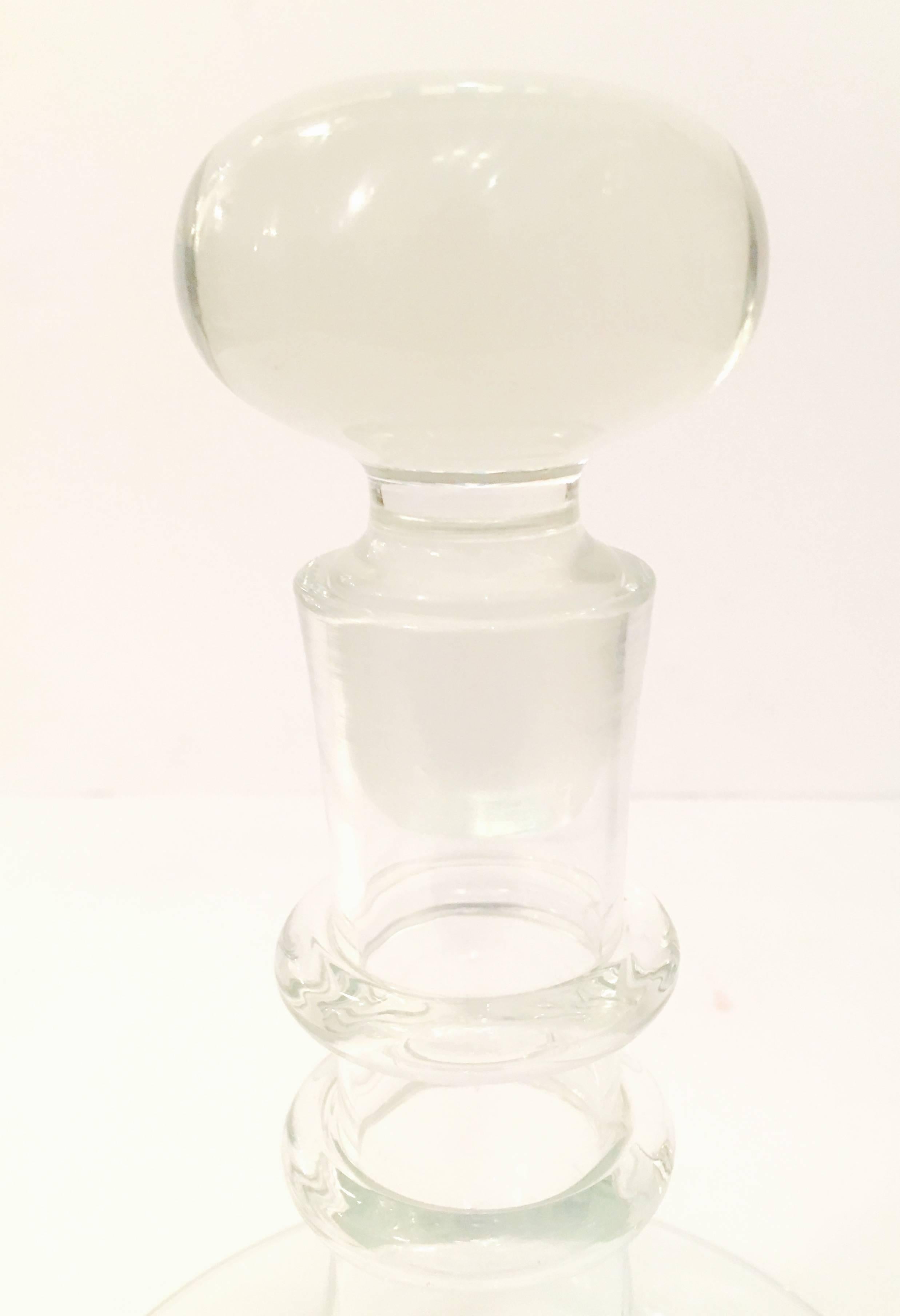 1930'S Crystal Clear Two Ring Decanter & Stopper 1