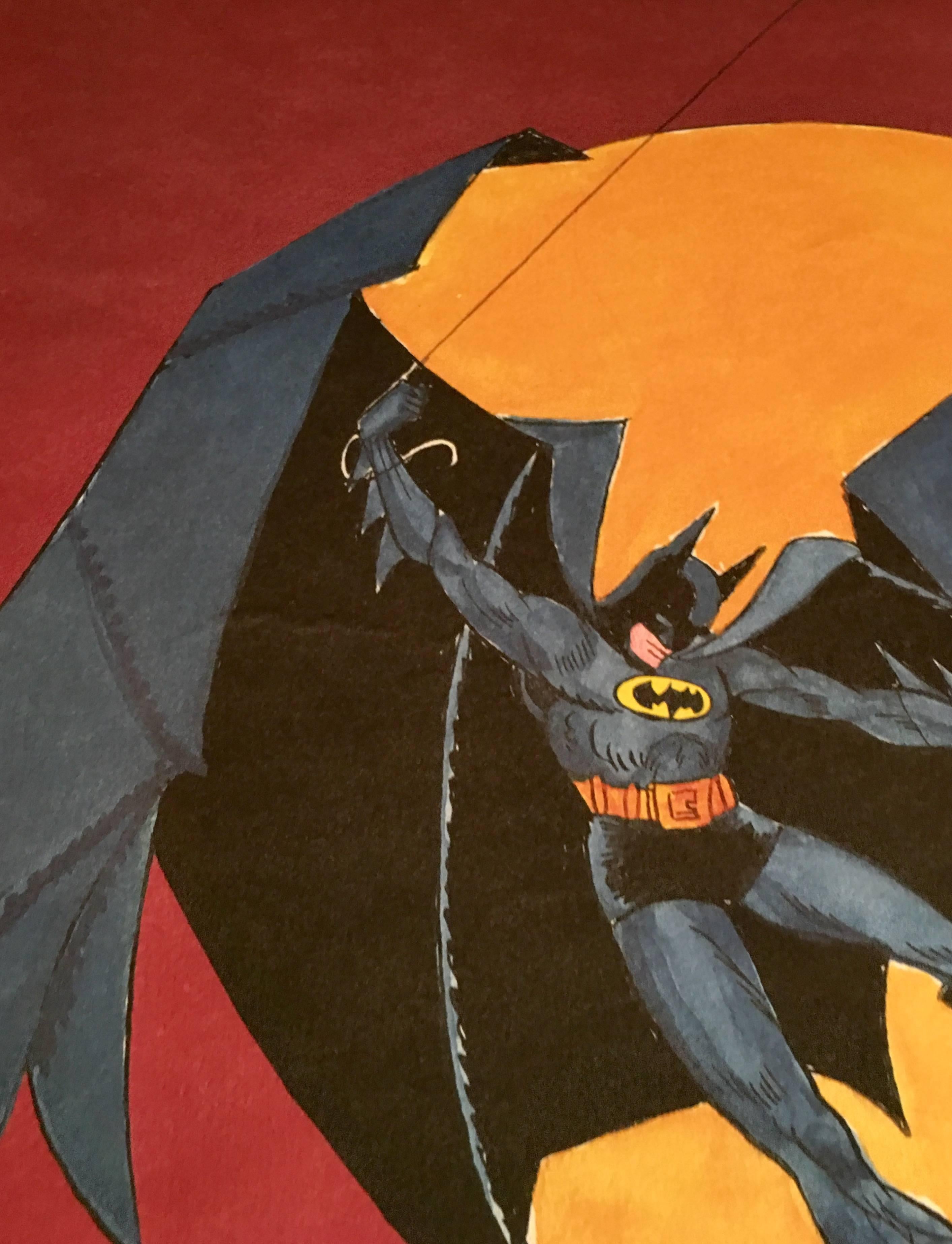 American 1985 Bob Kane Signed Batman Poster-Lithograph Limited Edition