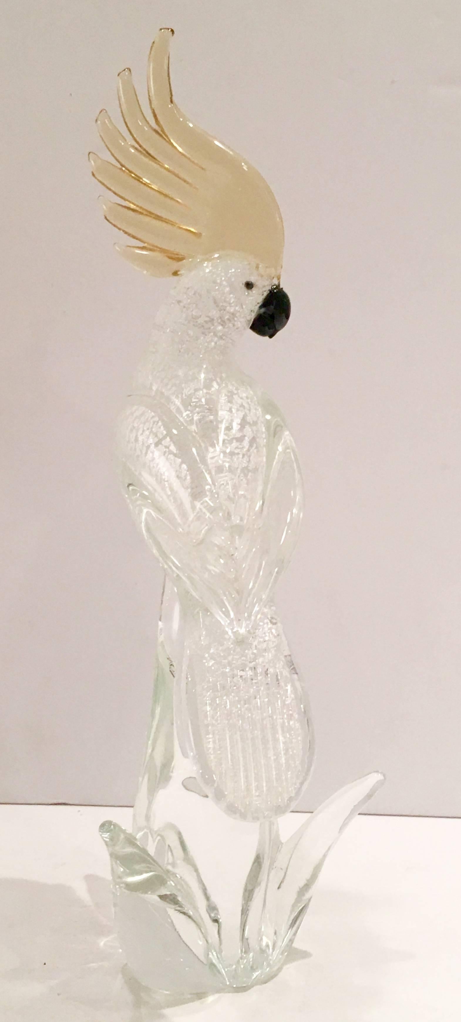 Italian Formia Vetri Murano Glass Perching Bird Tall Sculpture At 1stdibs Formia Vetri Di Murano