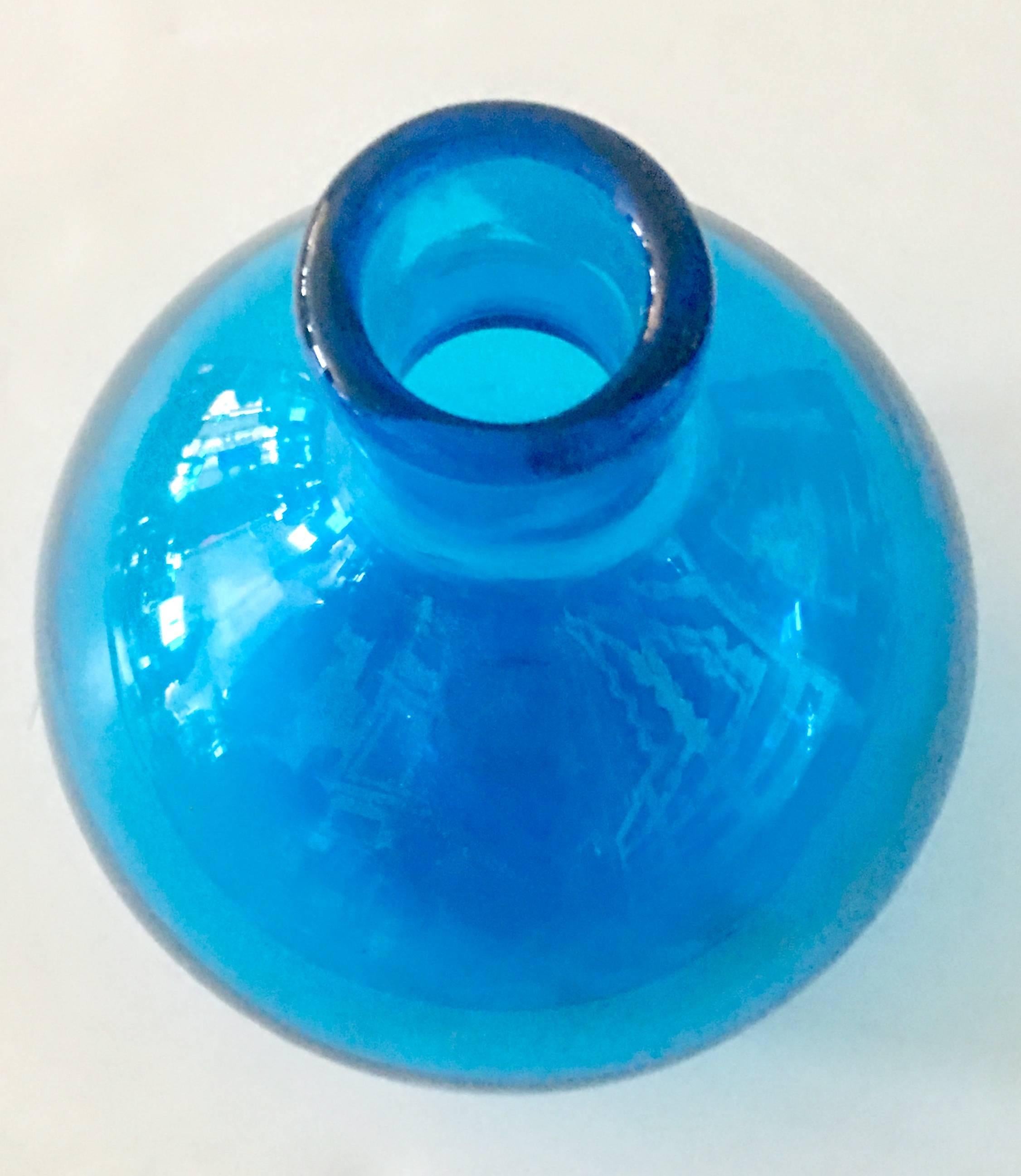blenko blue glass decanter