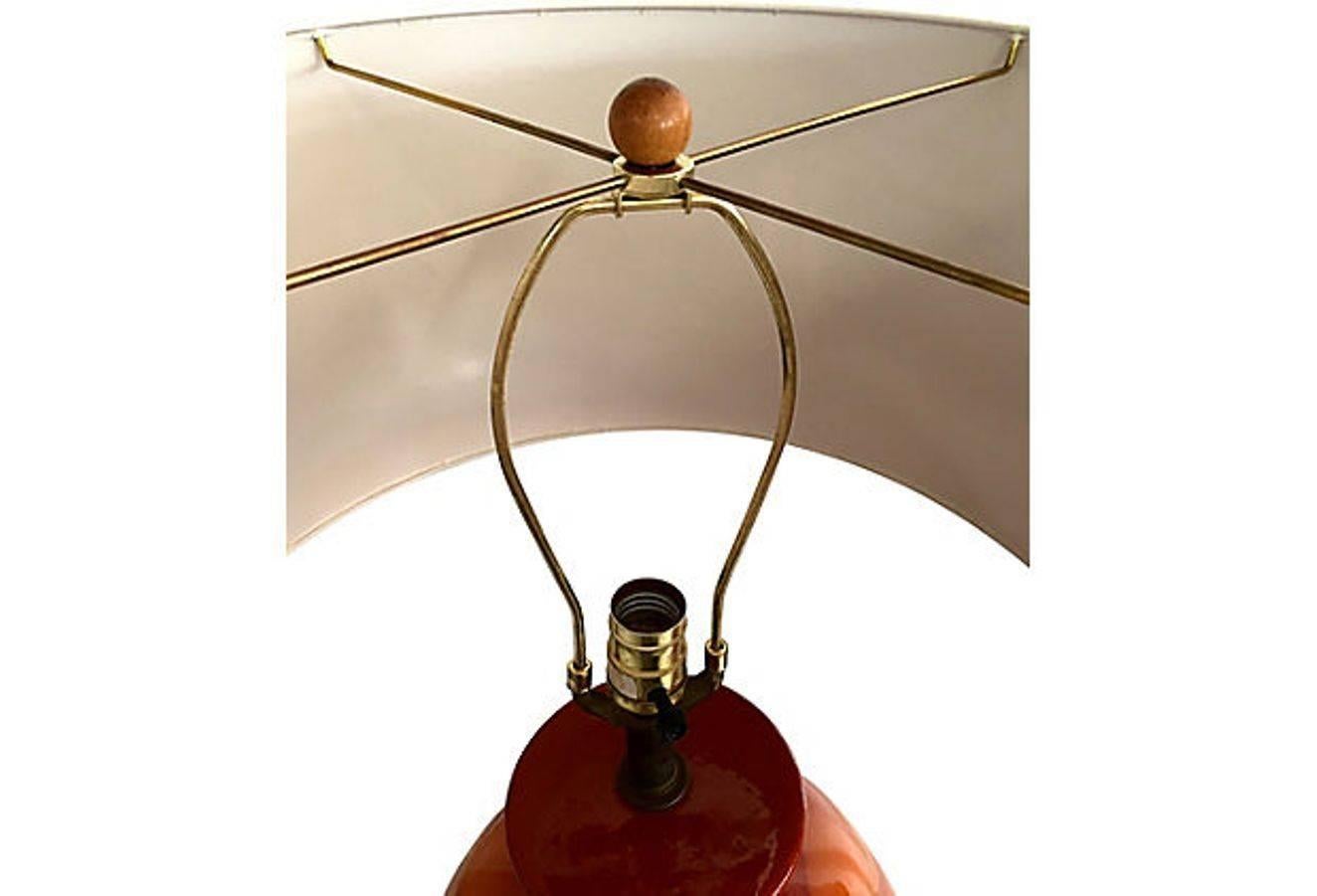 20th Century Pair of Ceramic Drip Glaze Lava Lamps
