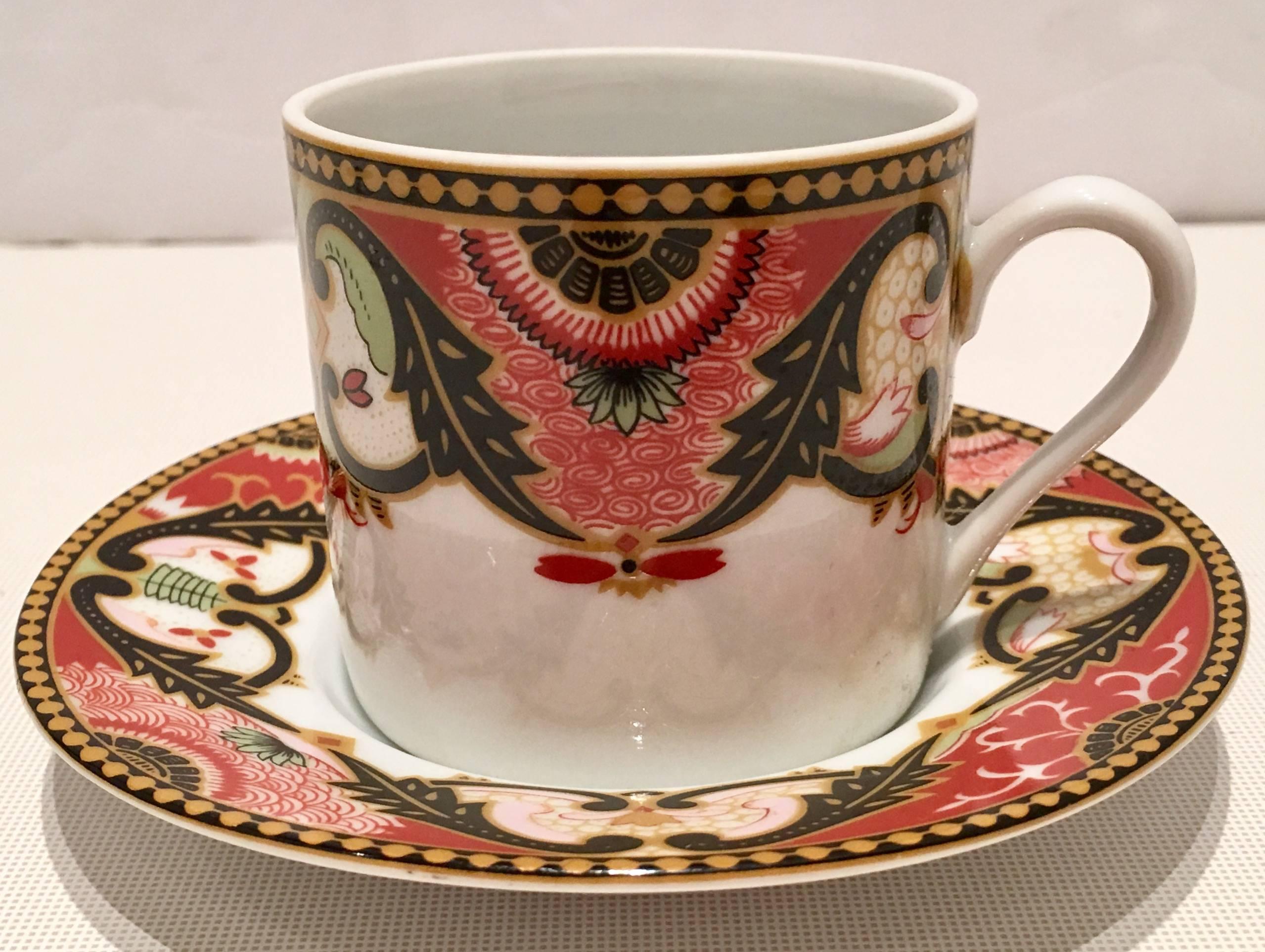 20th Century Georges Briard Imari Japan Porcelain Partial Tea & Dessert S/36
