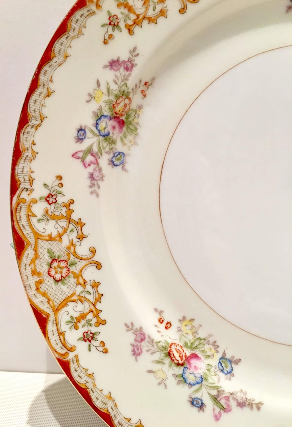 1940s Japanese Hand-Painted Porcelain, China S/18 For Sale at 1stdibs
