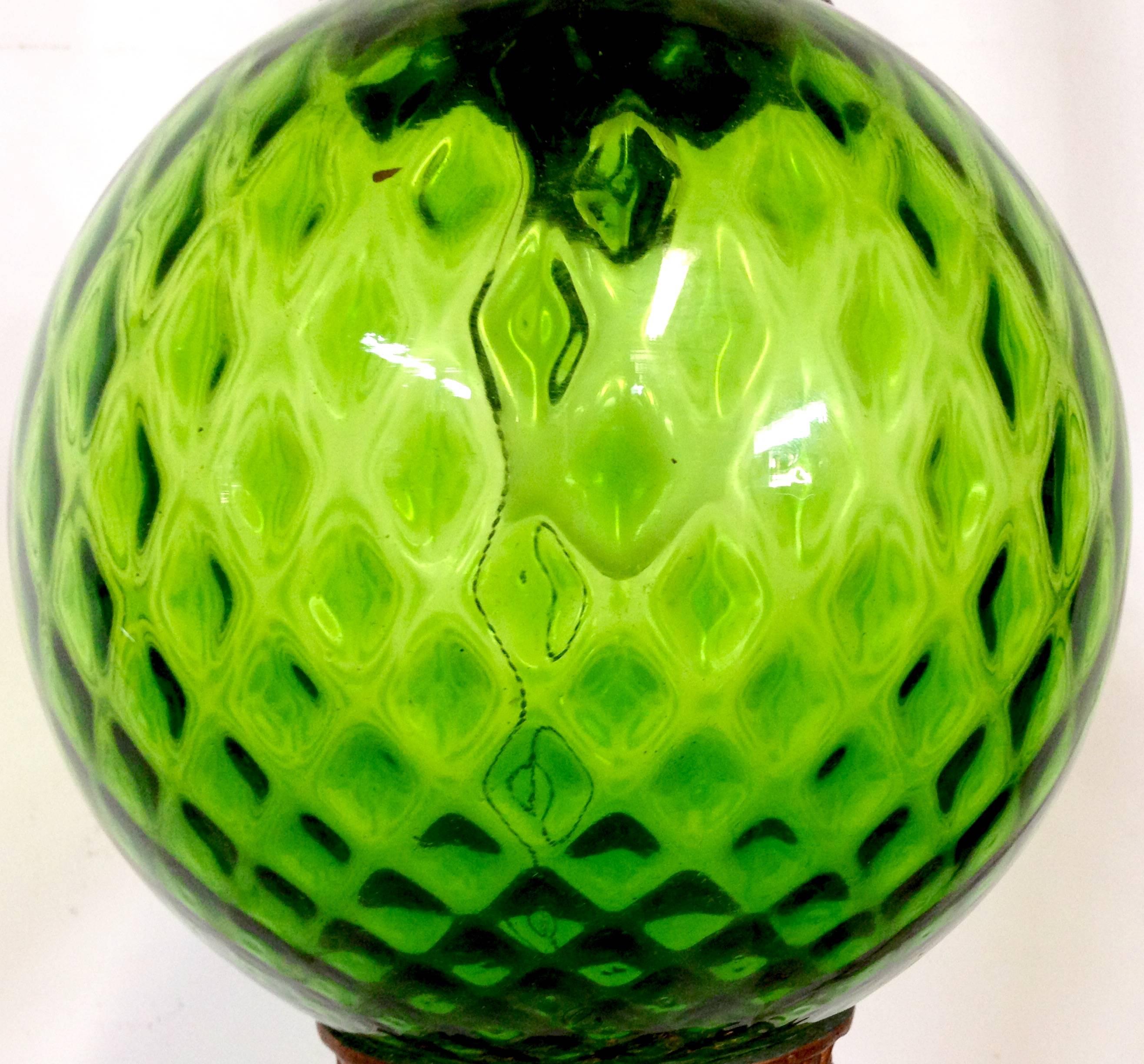 green glass globe pendant light