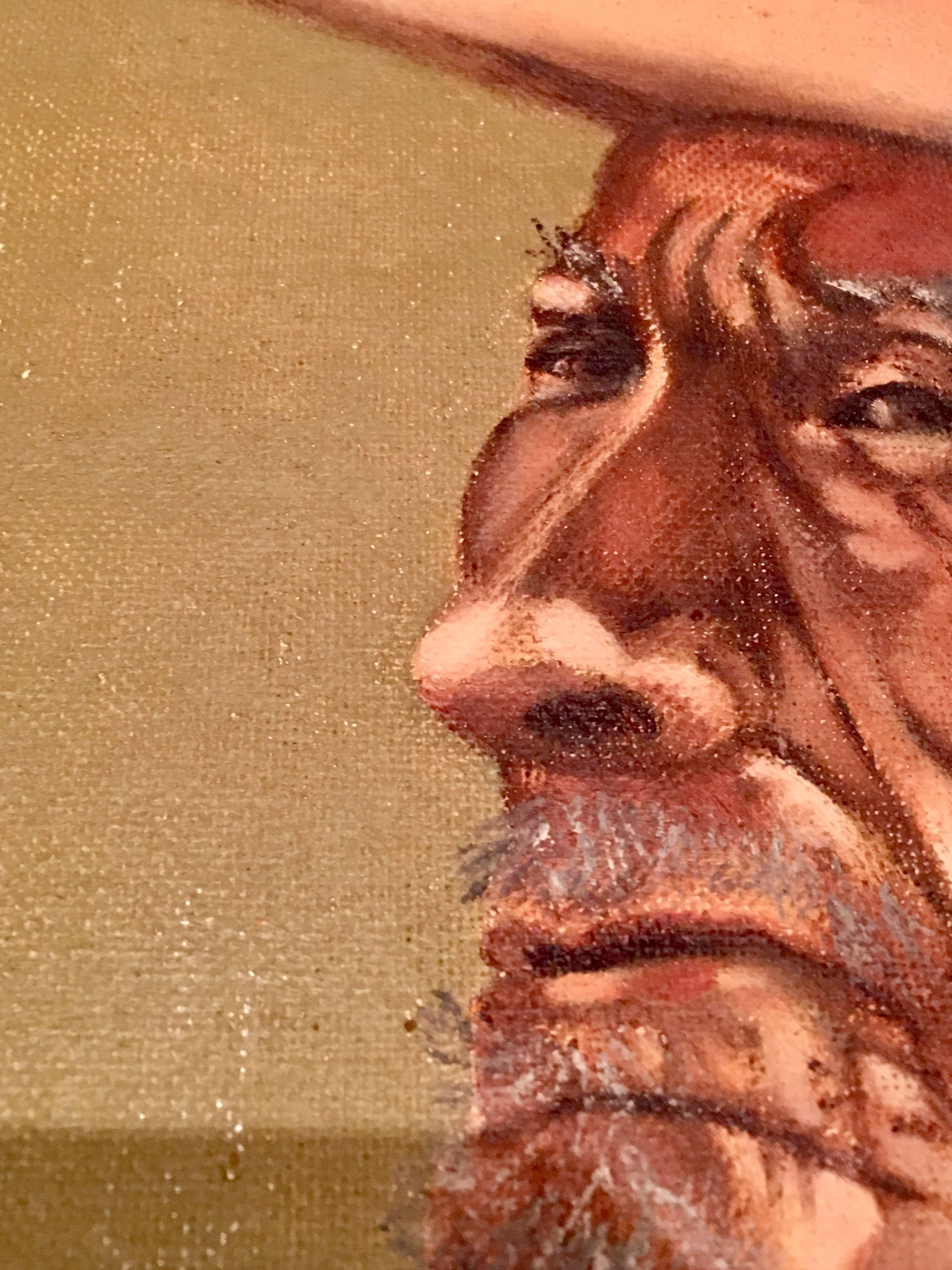 Mid-Century Original Oil Painting 