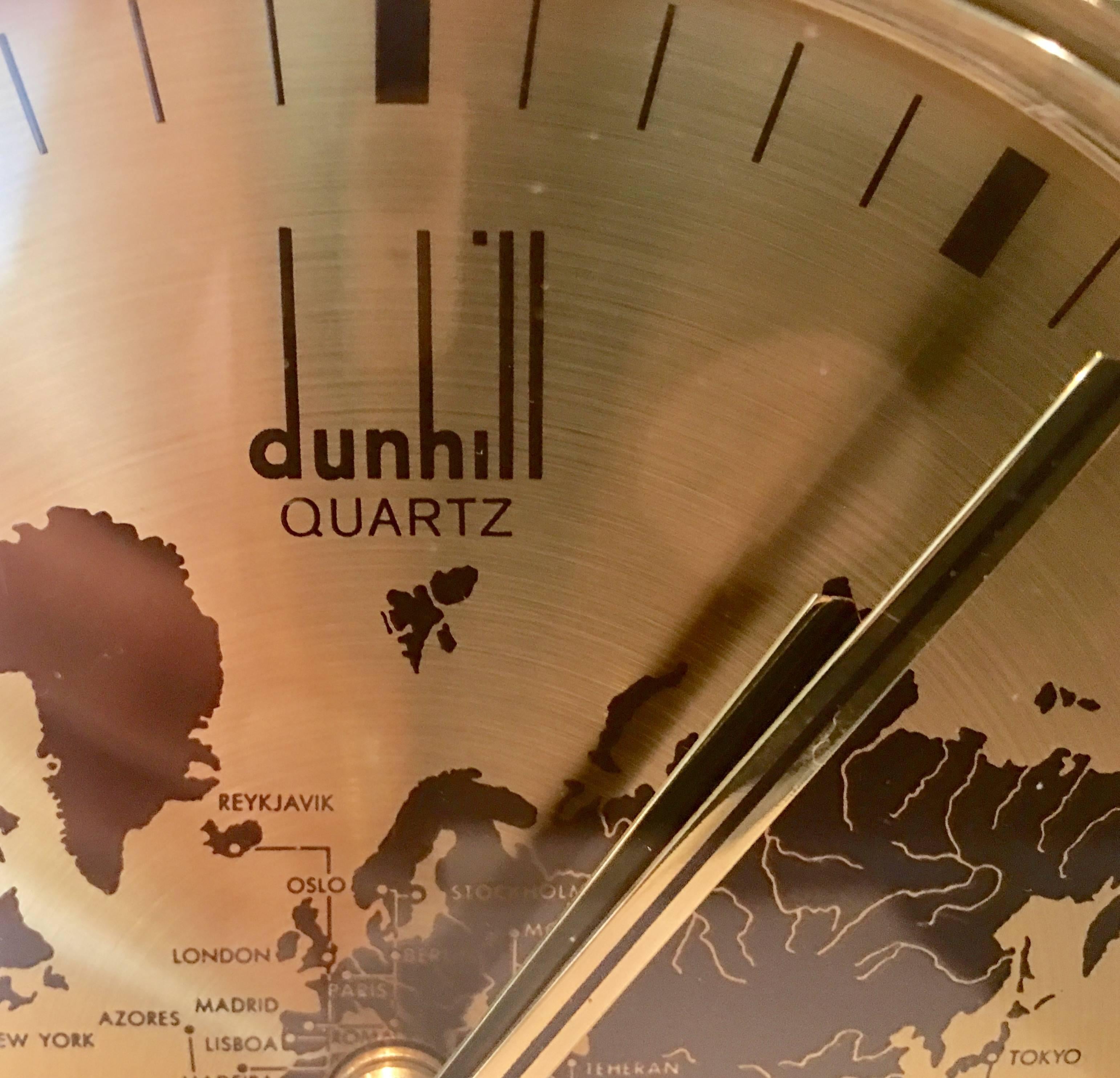 Alfred Dunhill  Art Deco World Clock by Kienzle, Germany In Excellent Condition In West Palm Beach, FL