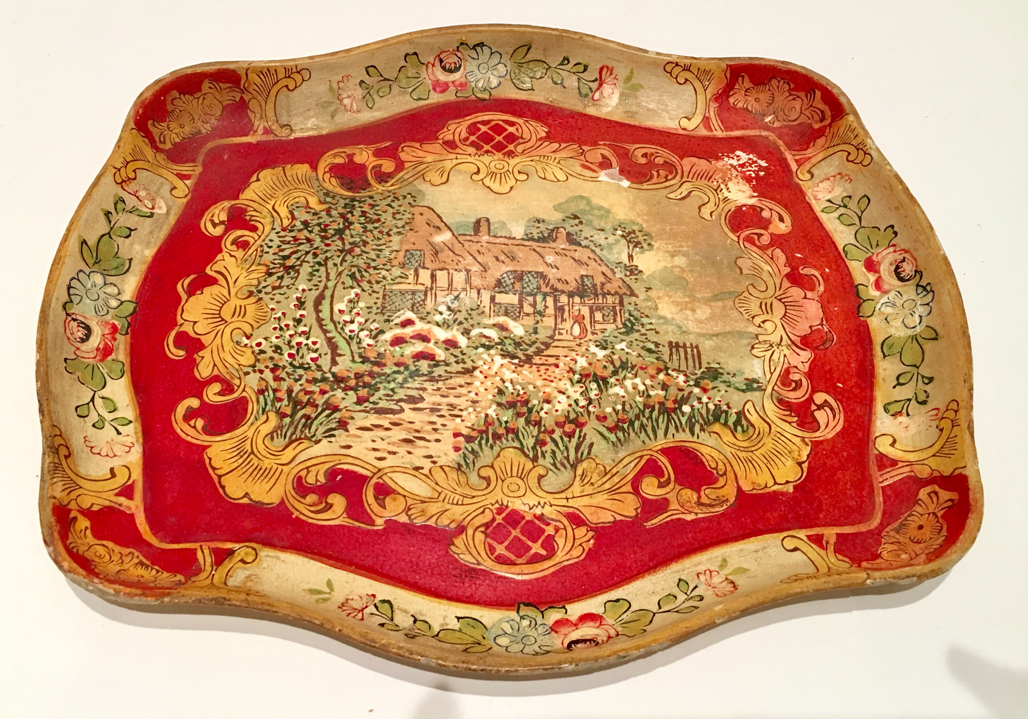 Mid Century Papier Mache Florentine Style Trays Set Of Three At