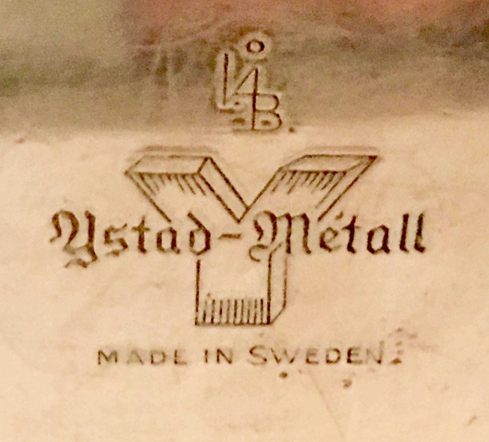 Pair of Mid-Century Swedish Brass 
