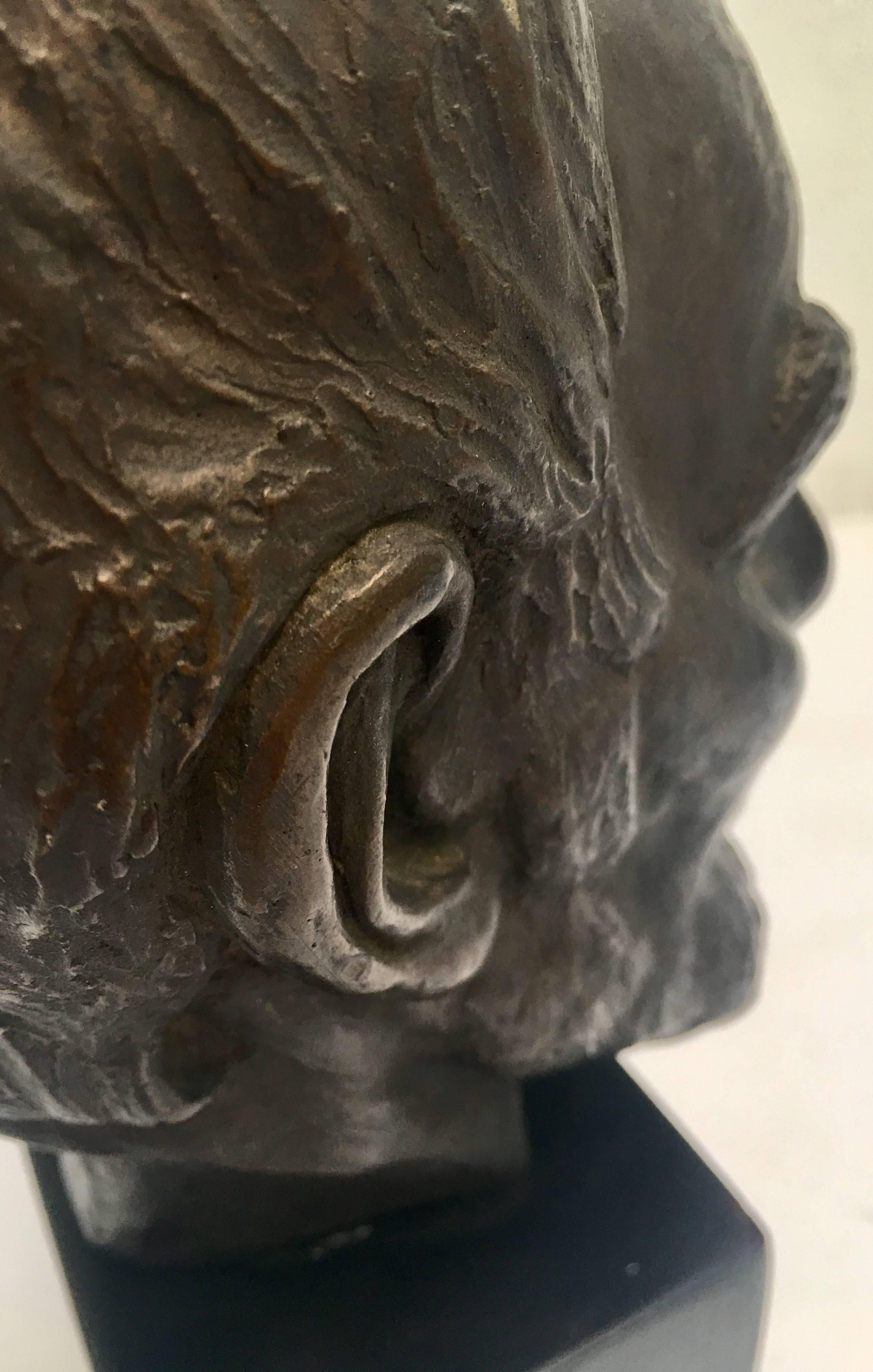 Mid-Century Bronze Bust of Abraham Lincoln 3