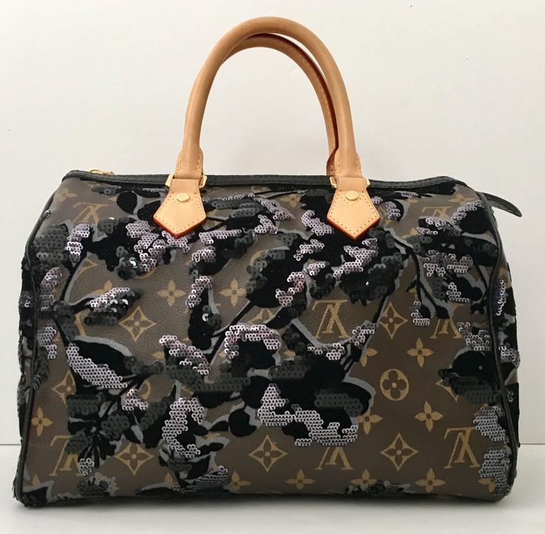 Louis Vuitton Large Speedy &quot;Fleur De Jais&quot; Handbag-Limited Edition at 1stdibs