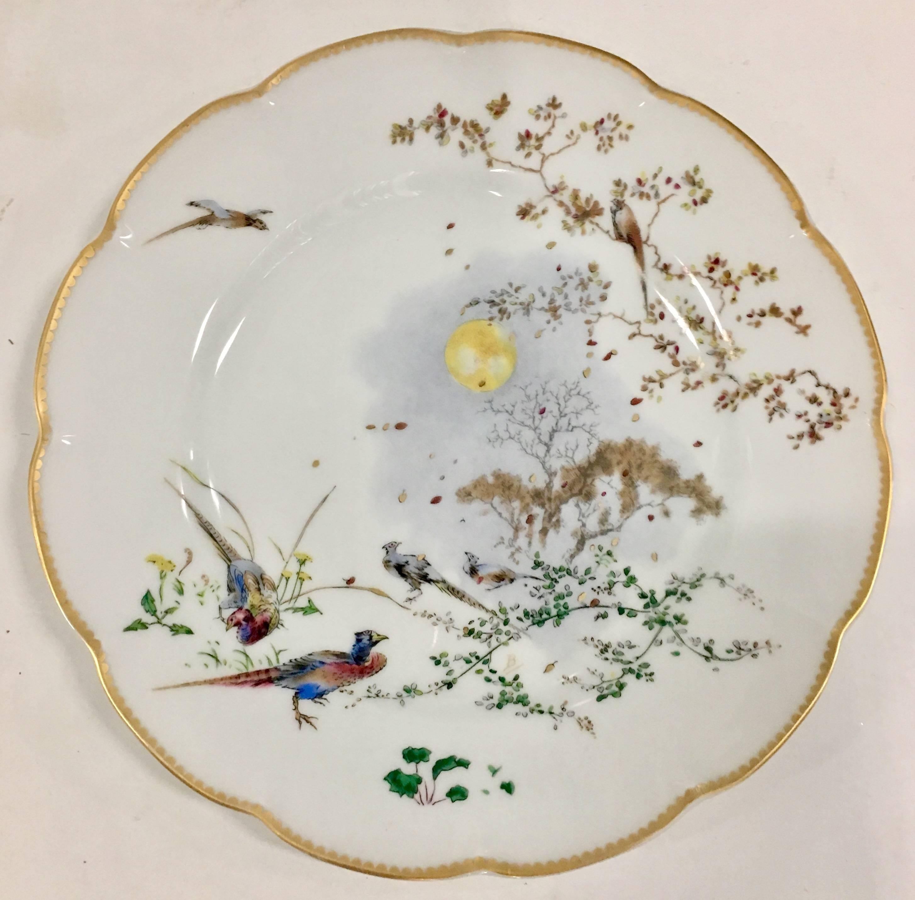 Hand-Painted 1970s Haviland France Limoges Four Seasons Collector Plates S/4