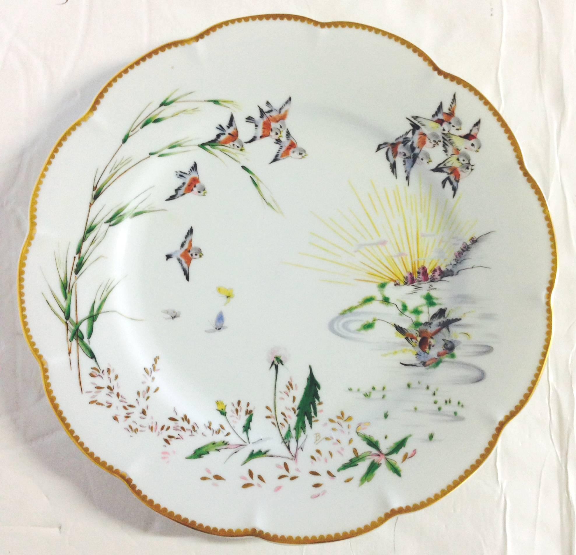 1970s Haviland France Limoges Four Seasons Collector Plates S/4 In Excellent Condition In West Palm Beach, FL