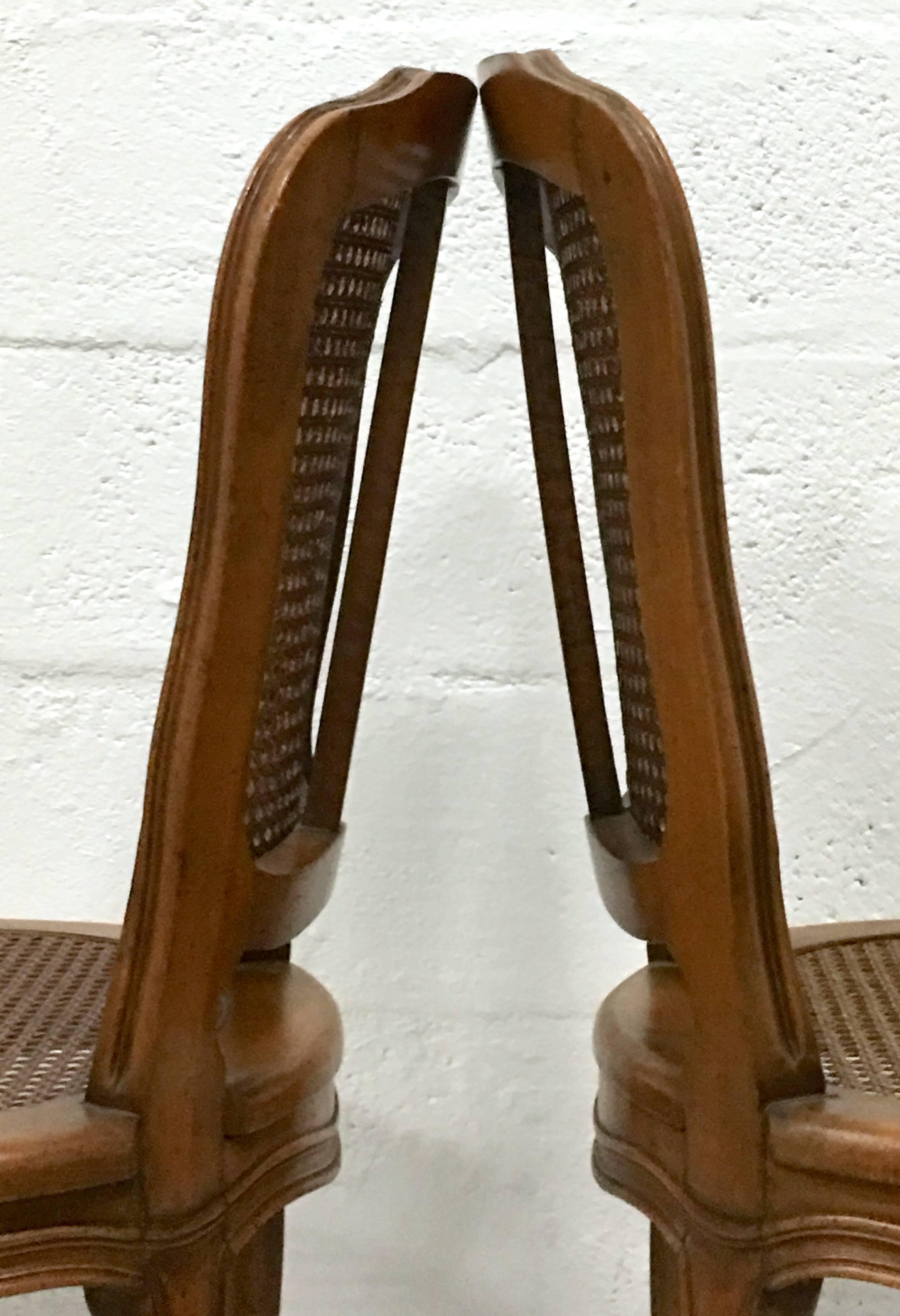 wood and cane chair