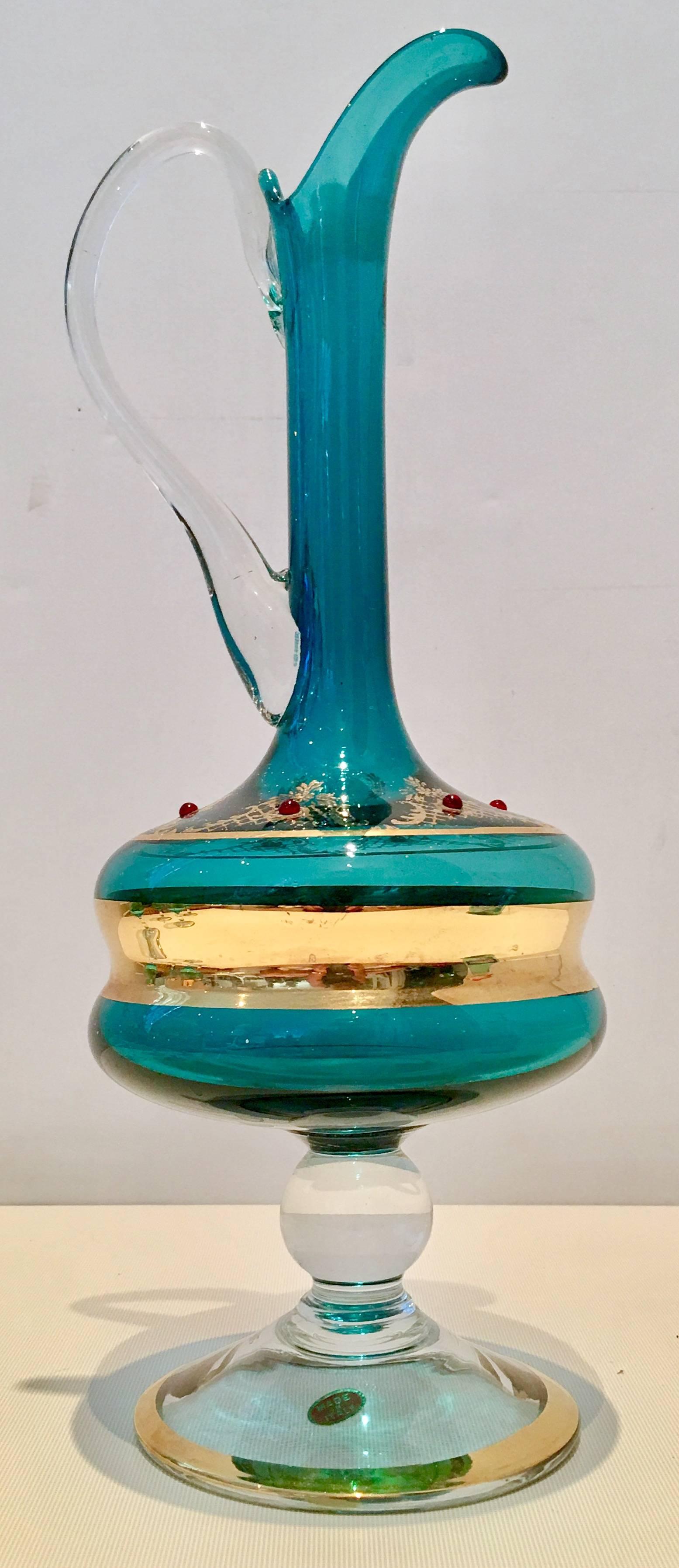 20th Century Mid-Century Italian Venetian Glass Drinks Set of Five Pieces