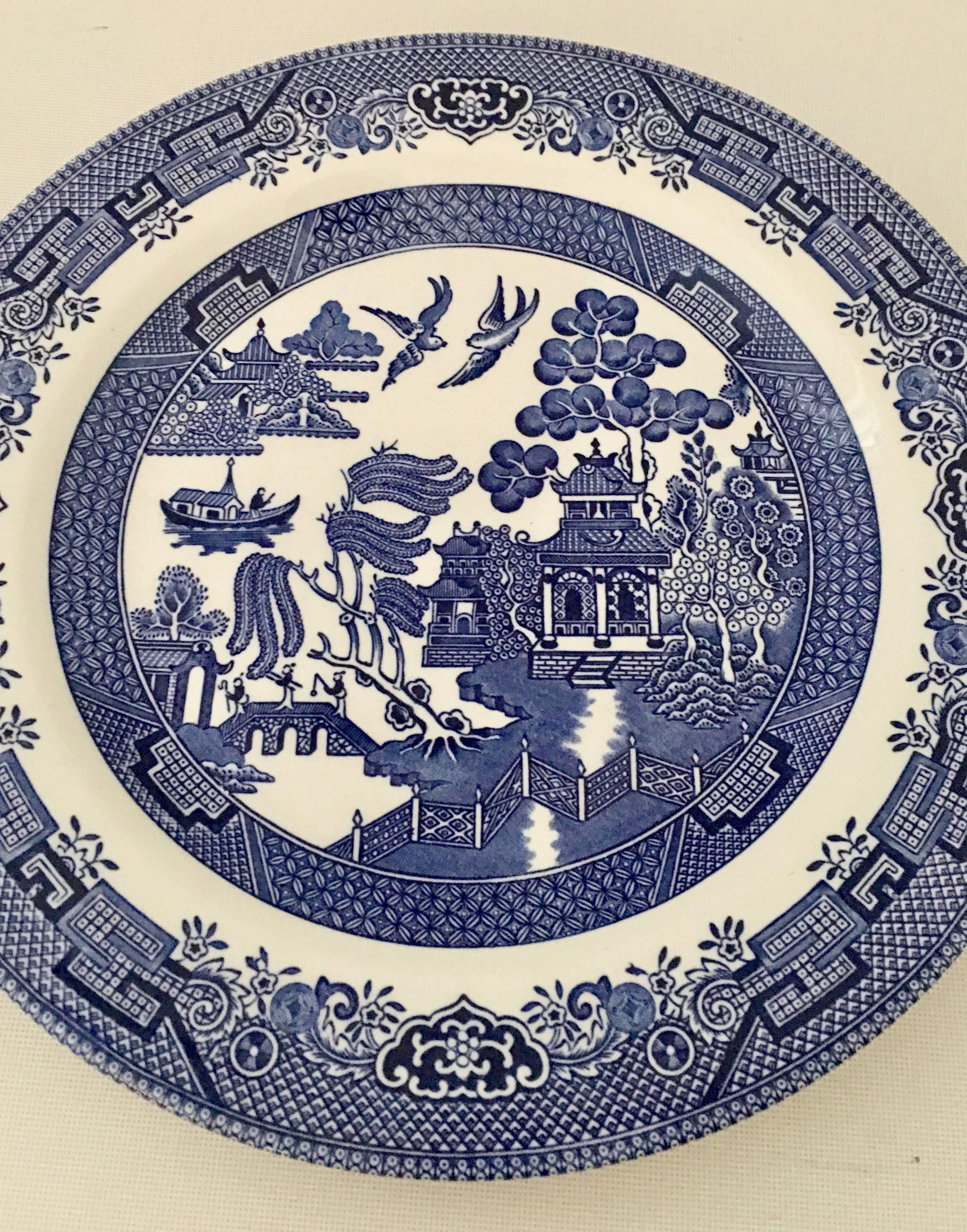 johnson brothers blue willow dinner plates