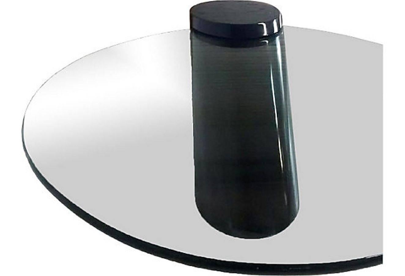 Mid-Century Modern 1970'S Modern 45 Degree Lacquered Glass Top 