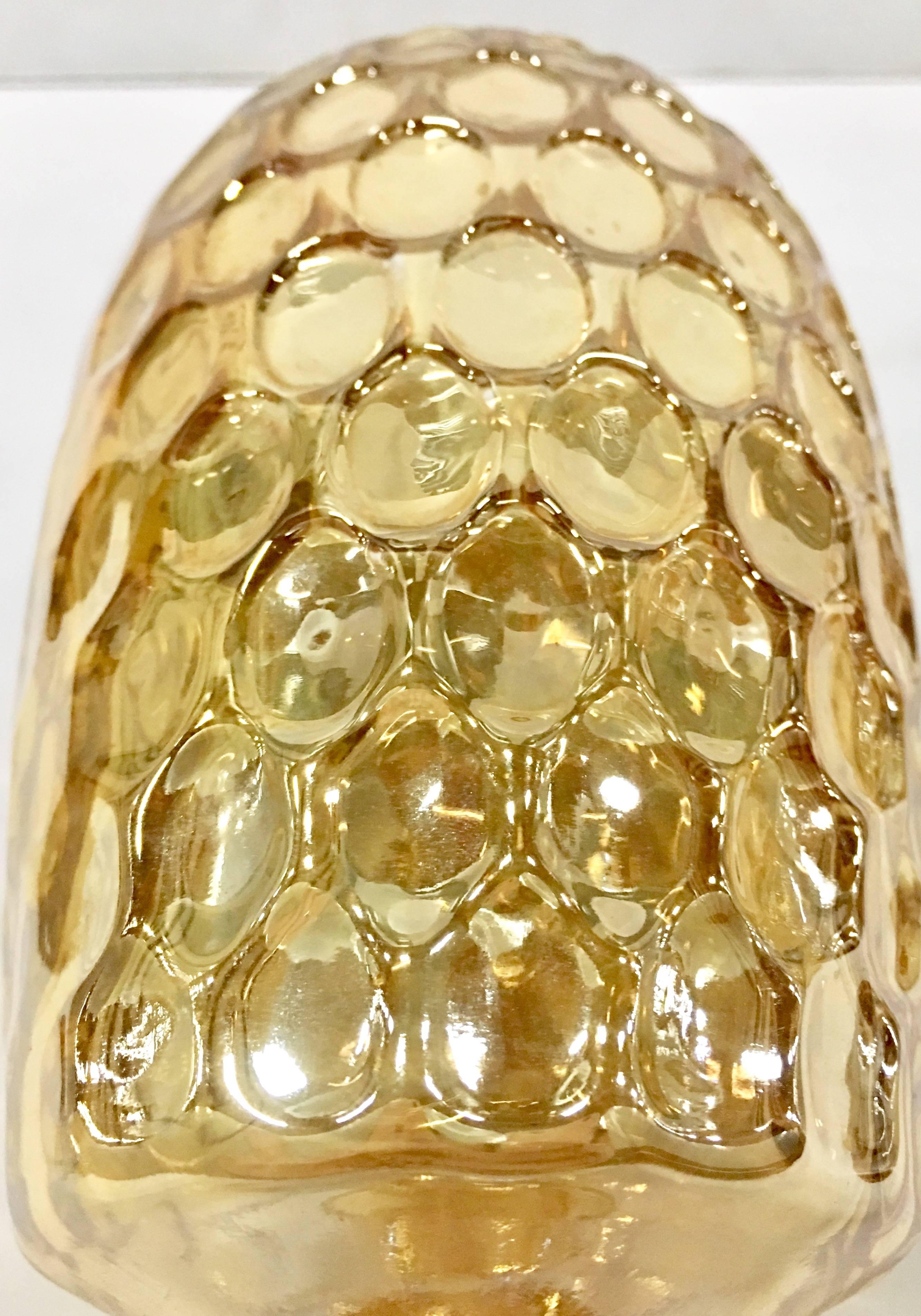 Mid-Century Pair Of American Blown Glass Iridescent Thumbprint Liquor Decanters 4