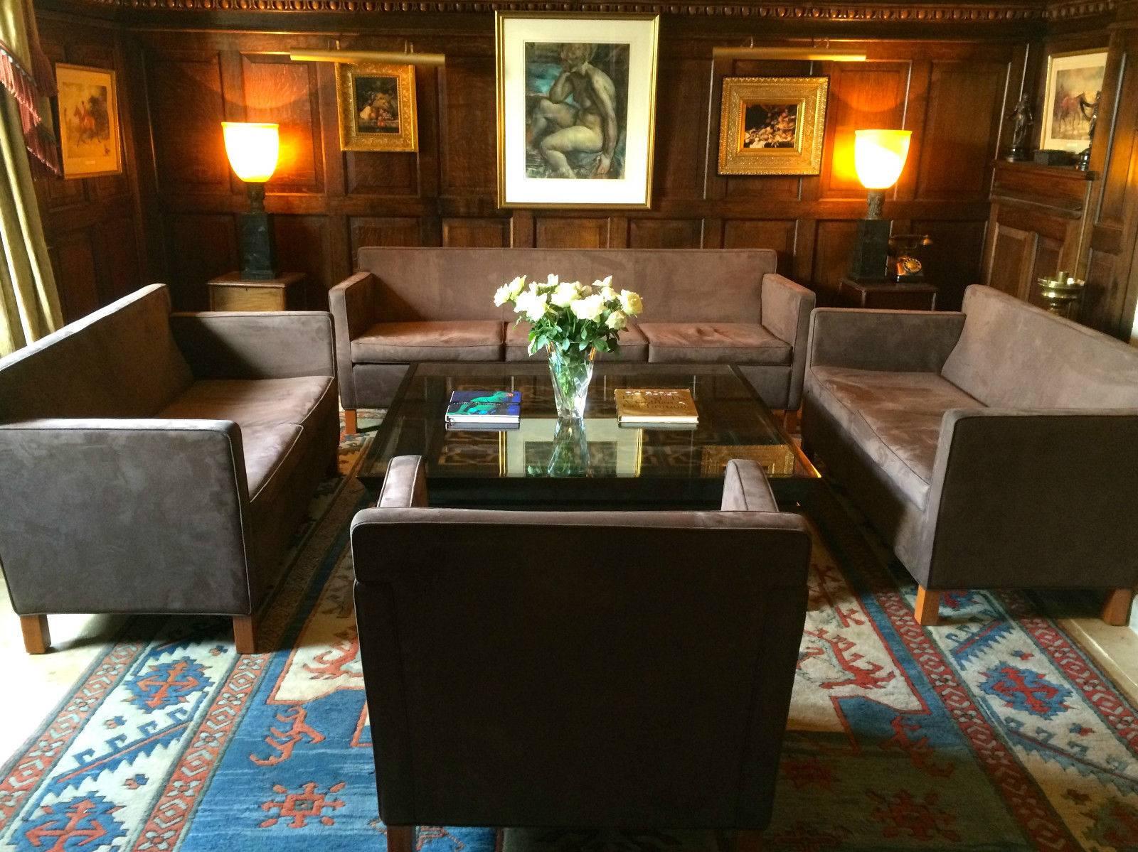 Knoll Studio Krefeld Sofa Suite Mies van der Rohe Leather Four-Piece