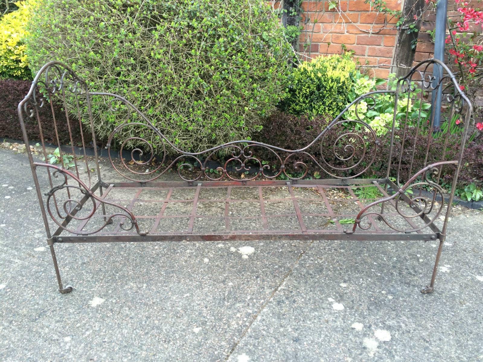 antique iron daybed