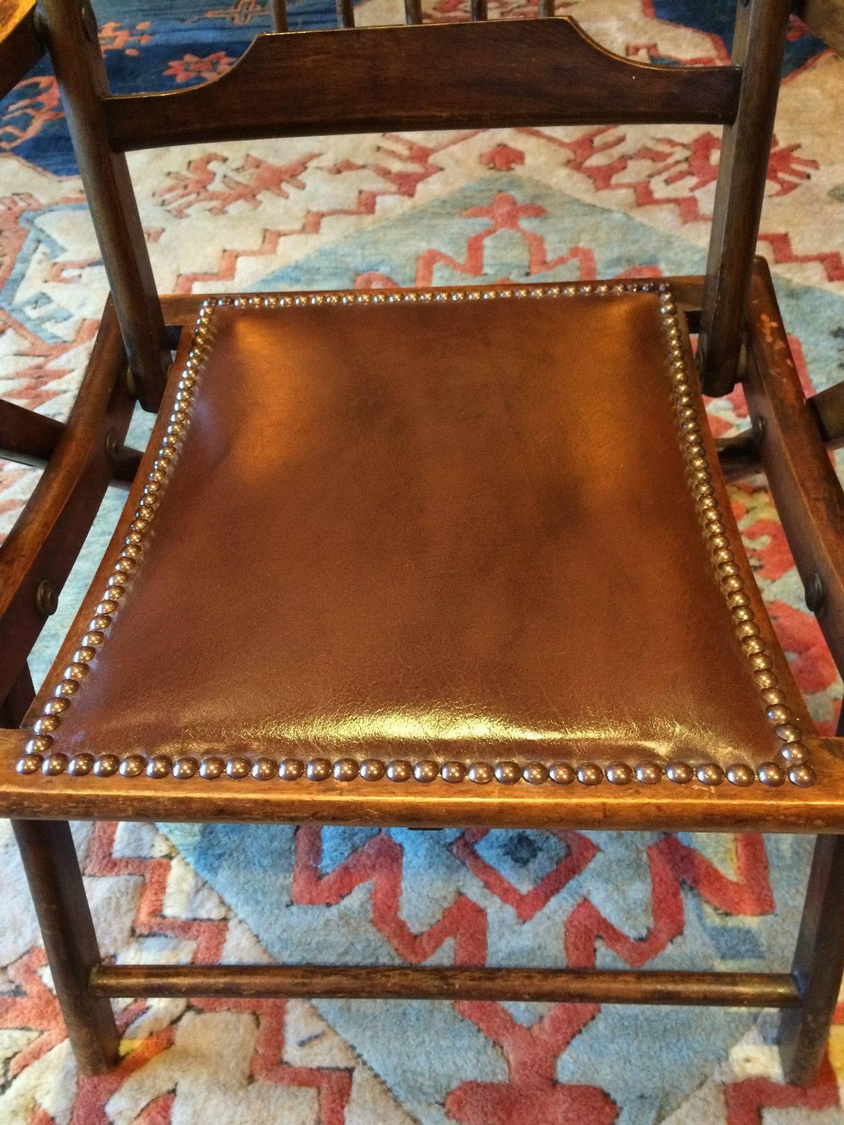 Antique Victorian Campaign Style Oak Desk Chair Office, 19th Century 1