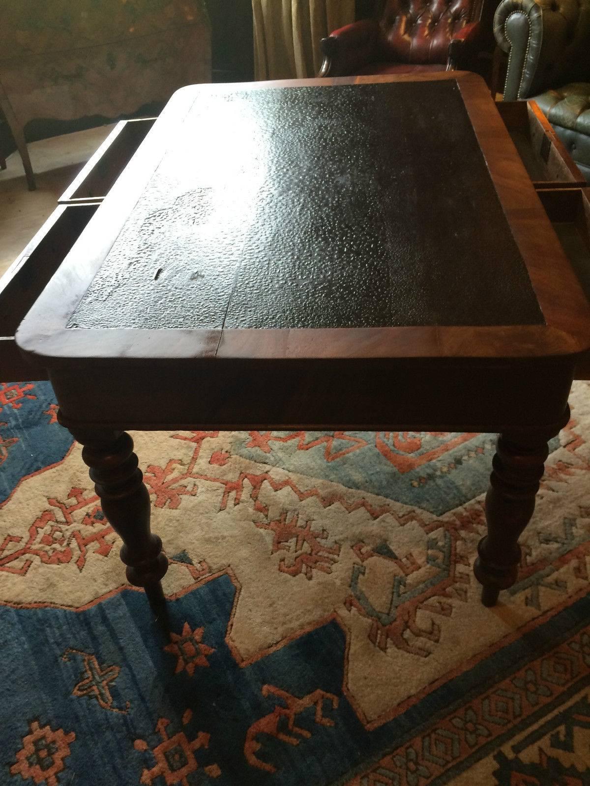 Antique Partners Desk Writing Table Mahogany Victorian, 19th Century In Good Condition In Longdon, Tewkesbury