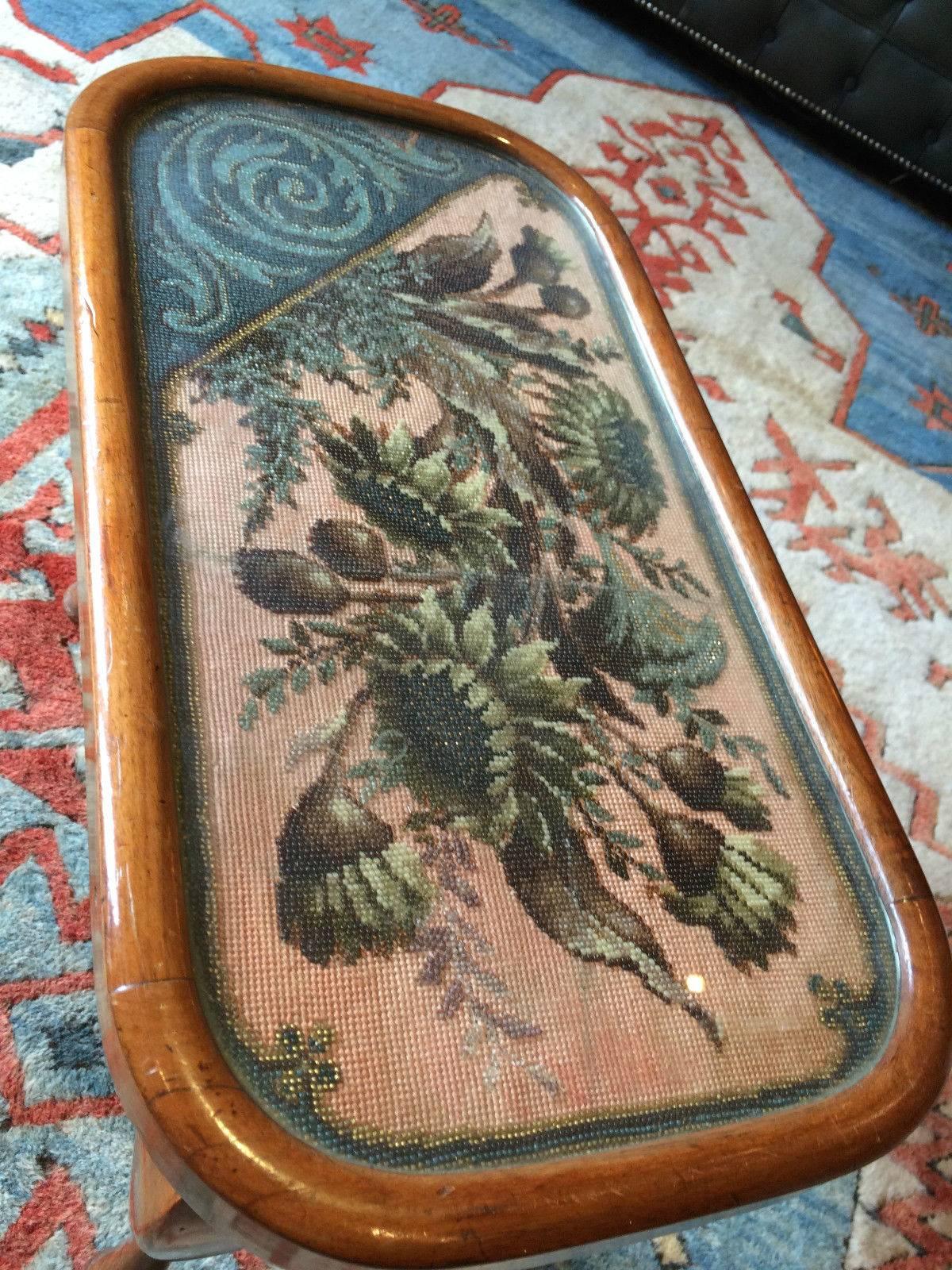 Antique Coffee Table Victorian 19th Century Mahogany Small Glazed 1